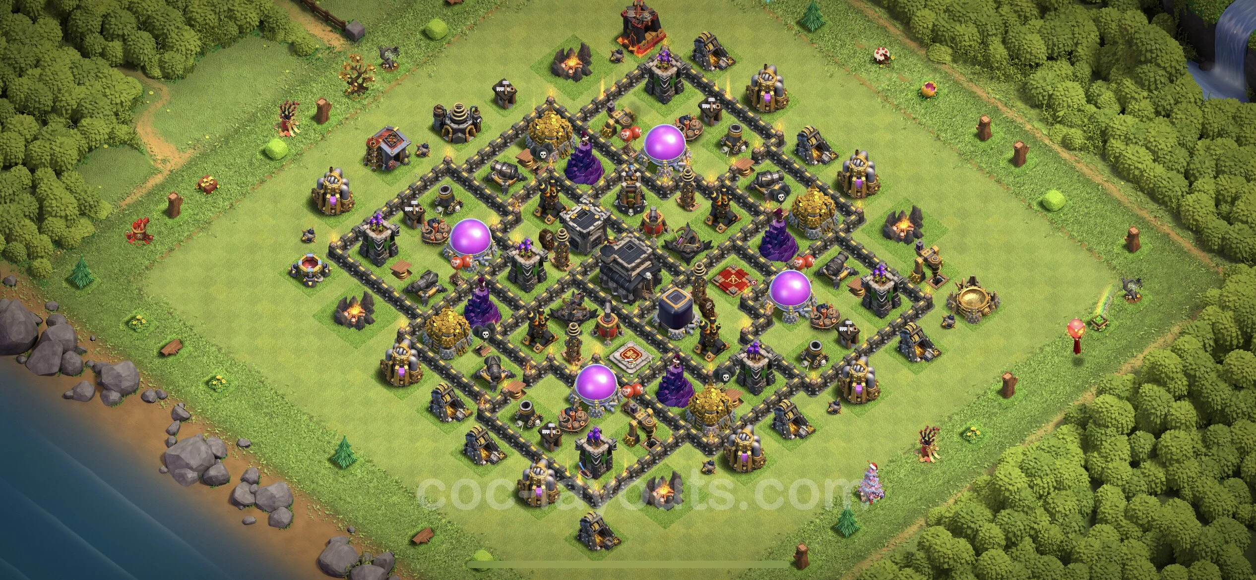 Unbeatable Base TH9 with Link, Anti 2 Stars, Hybrid - best plan / Anti Loot / design - Clash of Clans - (#79)