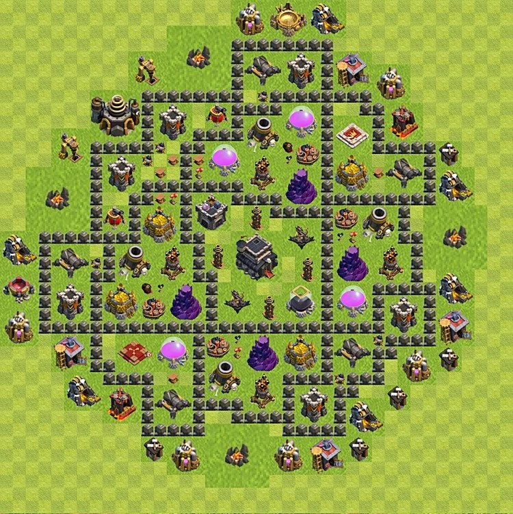 Defense (Trophy) Base TH9 - plan / layout / design - Clash of Clans - (#75)