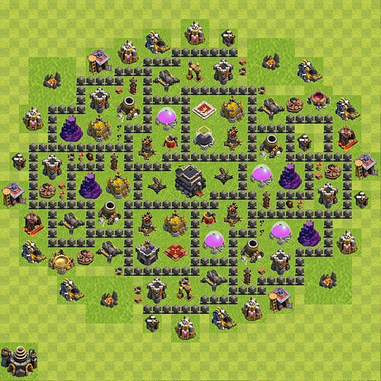 Defense (Trophy) Base TH9 - plan / layout / design - Clash of Clans - (#76)