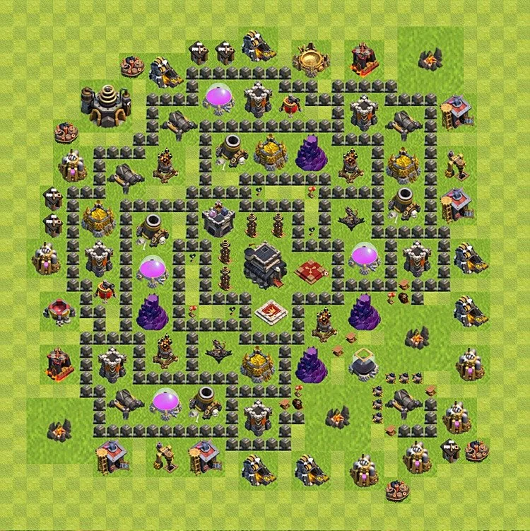 Defense (Trophy) Base TH9 - plan / layout / design - Clash of Clans - (#77)