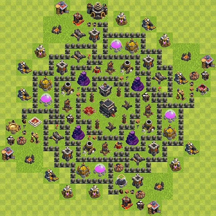Defense (Trophy) Base TH9 - plan / layout / design - Clash of Clans - (#78)