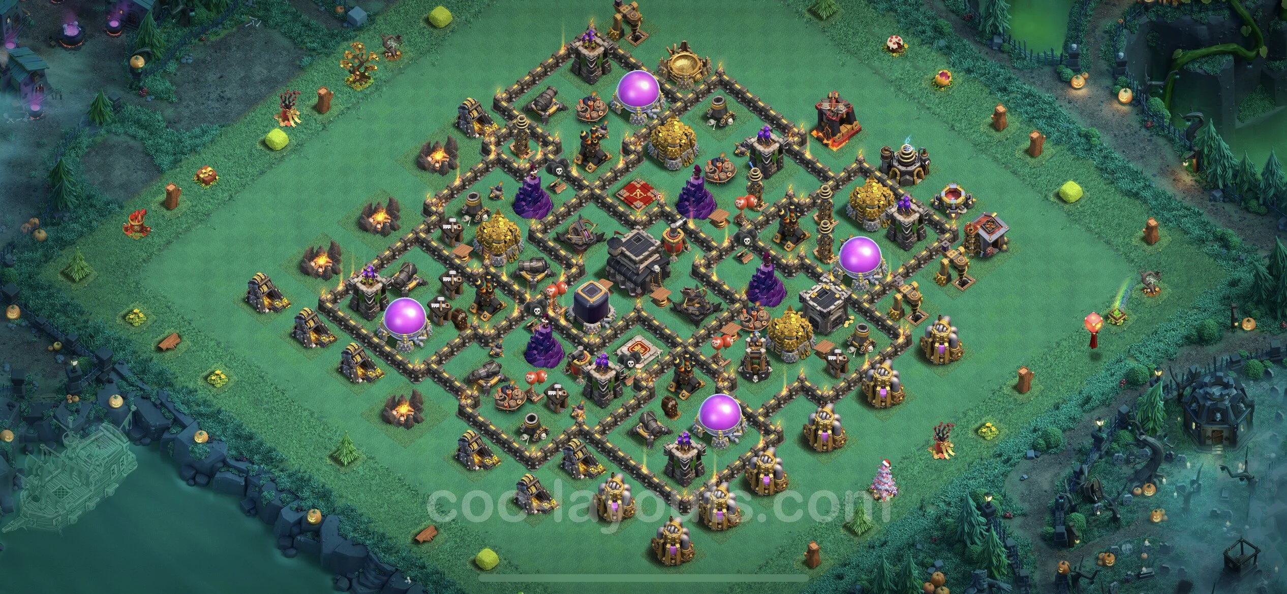 Farming Base TH9 Max Levels with Link, Anti Everything, Hybrid - plan / layout / design - Clash of Clans - (#217) — Çiftlik TH9
