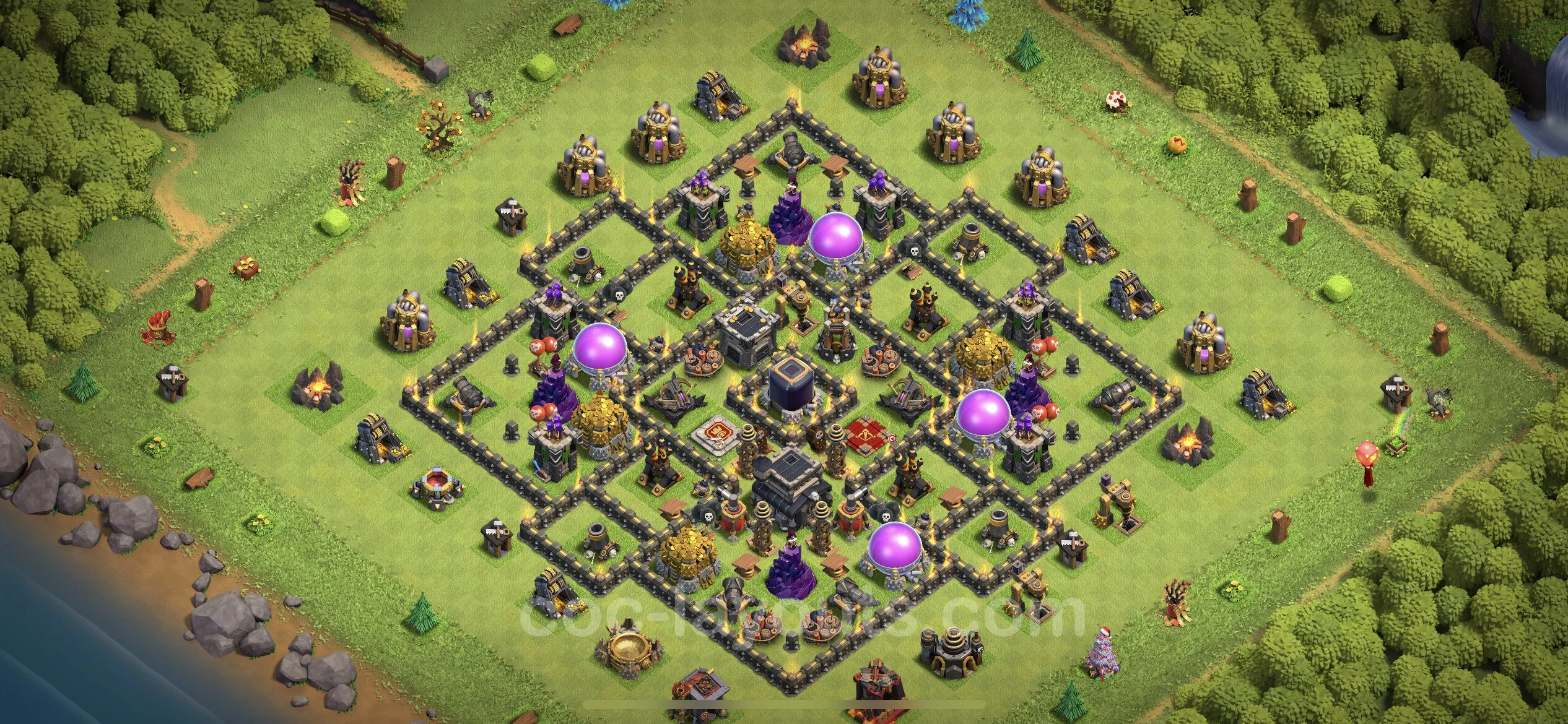 Farming Base TH9 Max Levels with Link, Anti Everything, Hybrid - plan / layout / design - Clash of Clans - (#221) — फ़ार्मिंग TH9