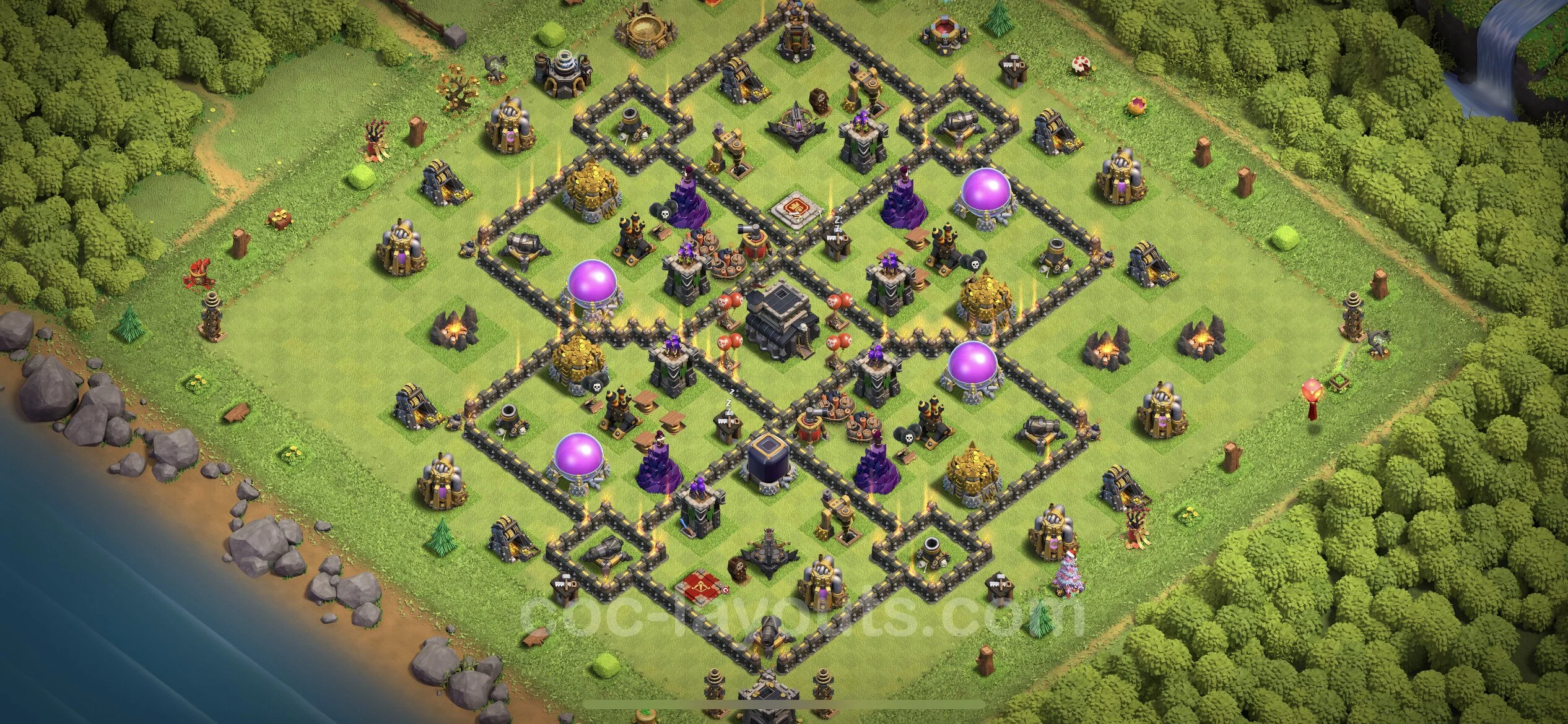 Farming Base TH9 with Link - plan / layout / design - Clash of Clans - (#229) — Farm TH9