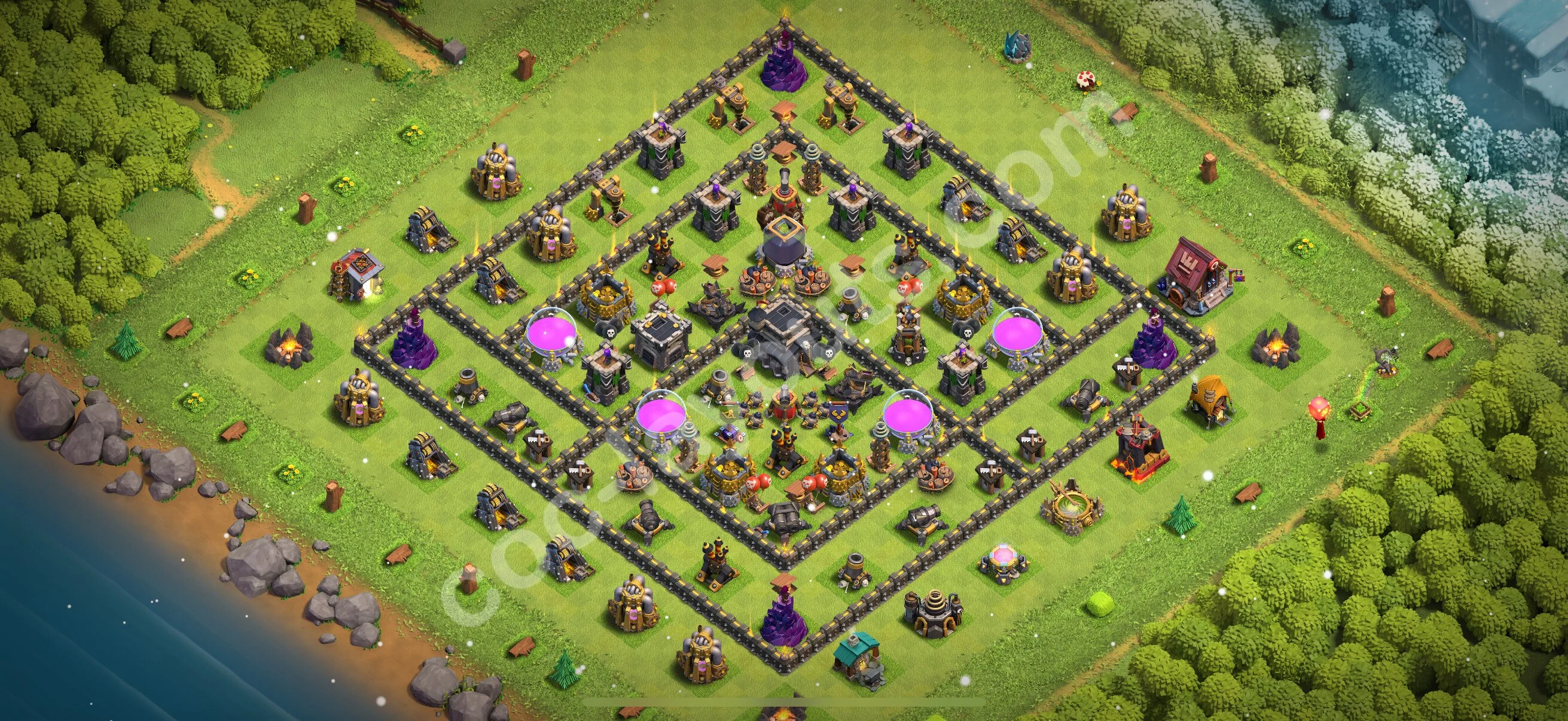 Farming Base TH9 Max Levels with Link - plan / layout / design - Clash of Clans 2026 - (#271) — Фарм TH9