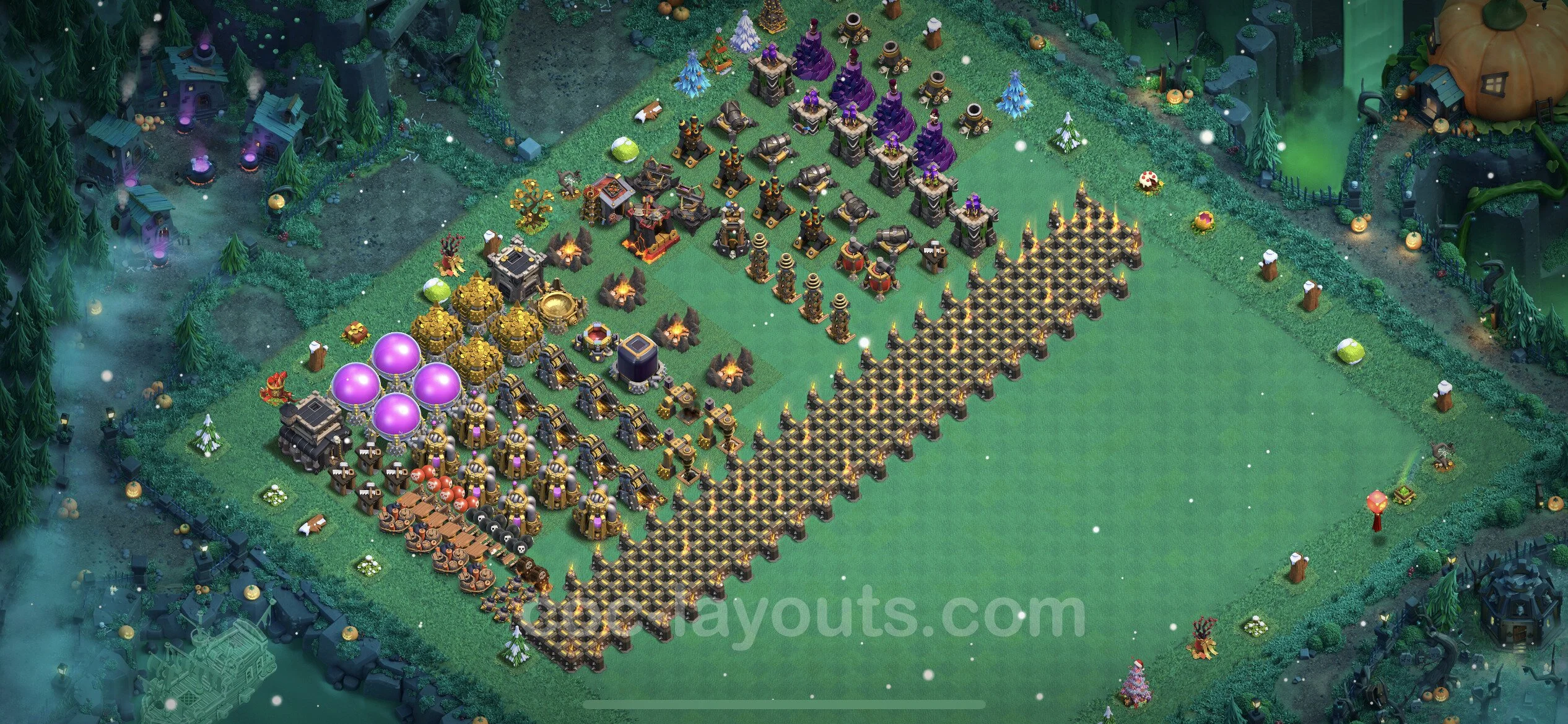 Top Troll Funny Base TH9 with Link - Funny Art Plan - Clash of Clans - (#11) — Fun TH9
