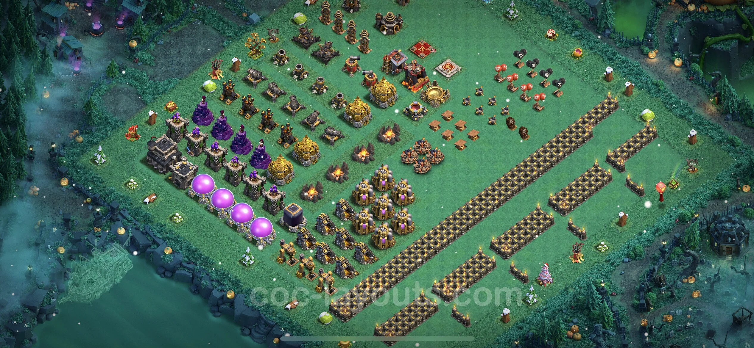 Top Troll Funny Base TH9 with Link - Funny Art Plan - Clash of Clans - (#13) — Zabawa TH9