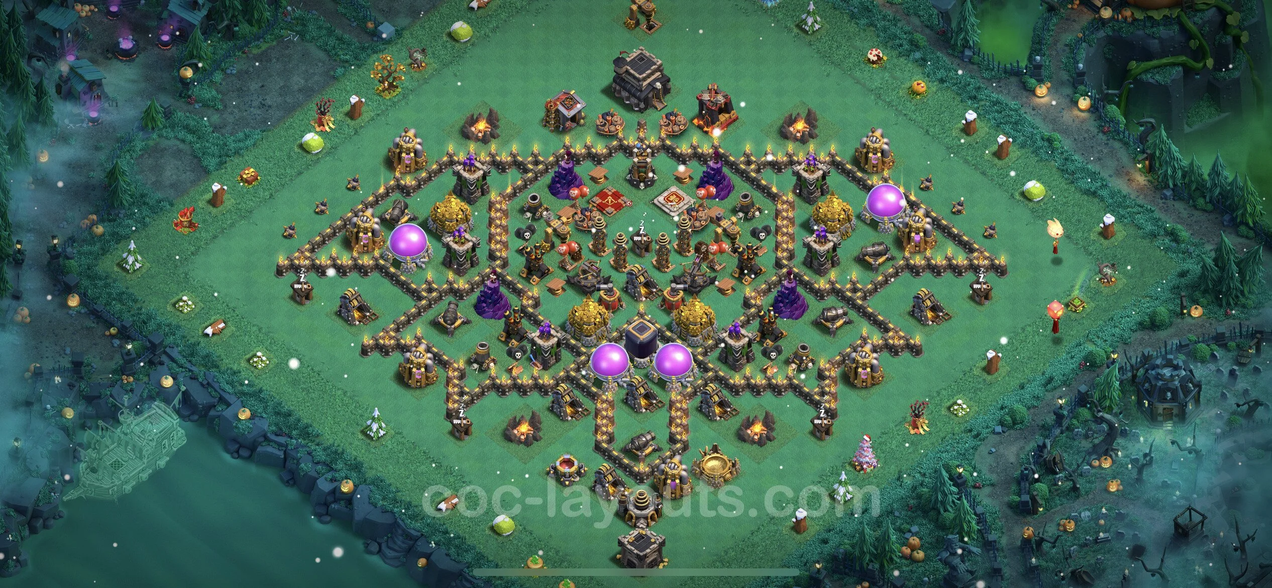 Top Troll Funny Base TH9 with Link - Funny Art Plan - Clash of Clans - (#16) — 趣味 TH9