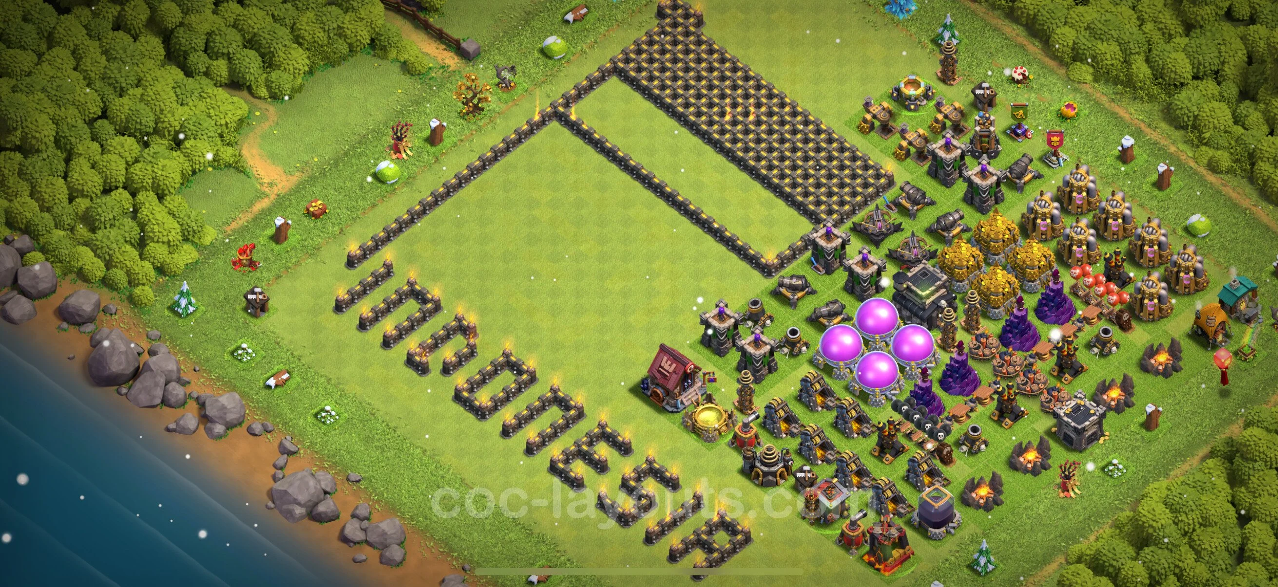 Top Troll Funny Base TH9 with Link - Funny Art Plan - Clash of Clans - (#17) — Развлечения TH9
