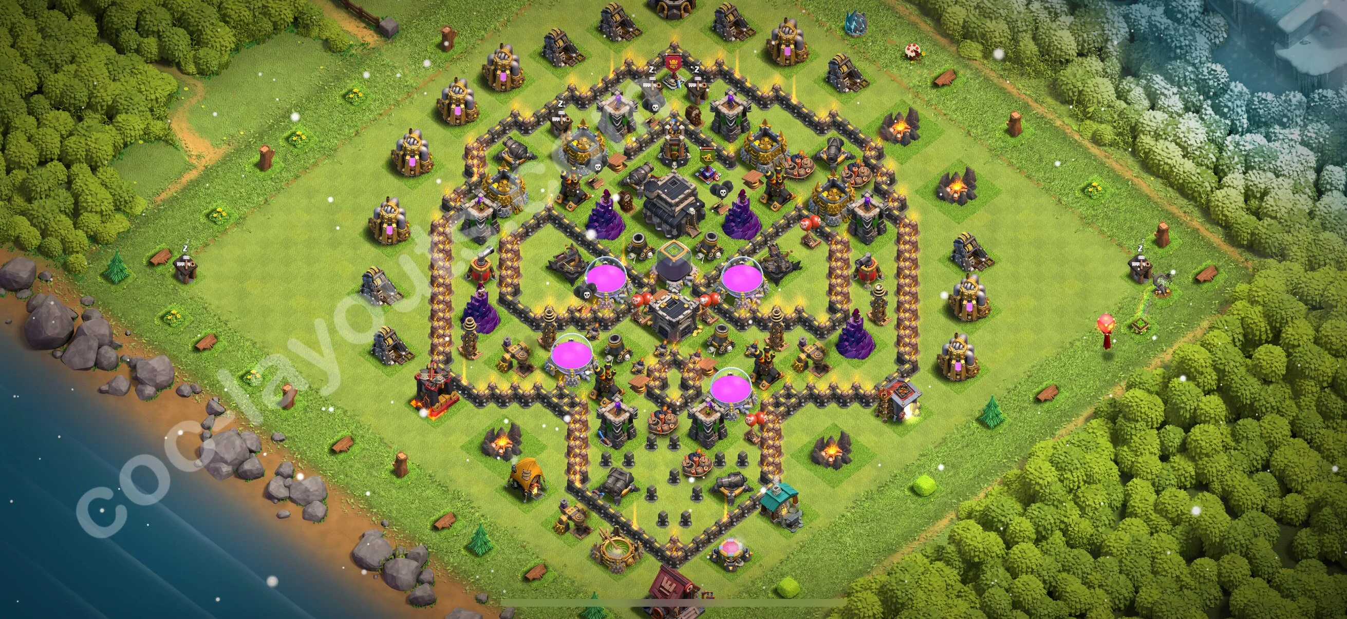 Top Troll Funny Base TH9 with Link - Funny Art Plan 2026 - Clash of Clans - (#27) — Fun TH9