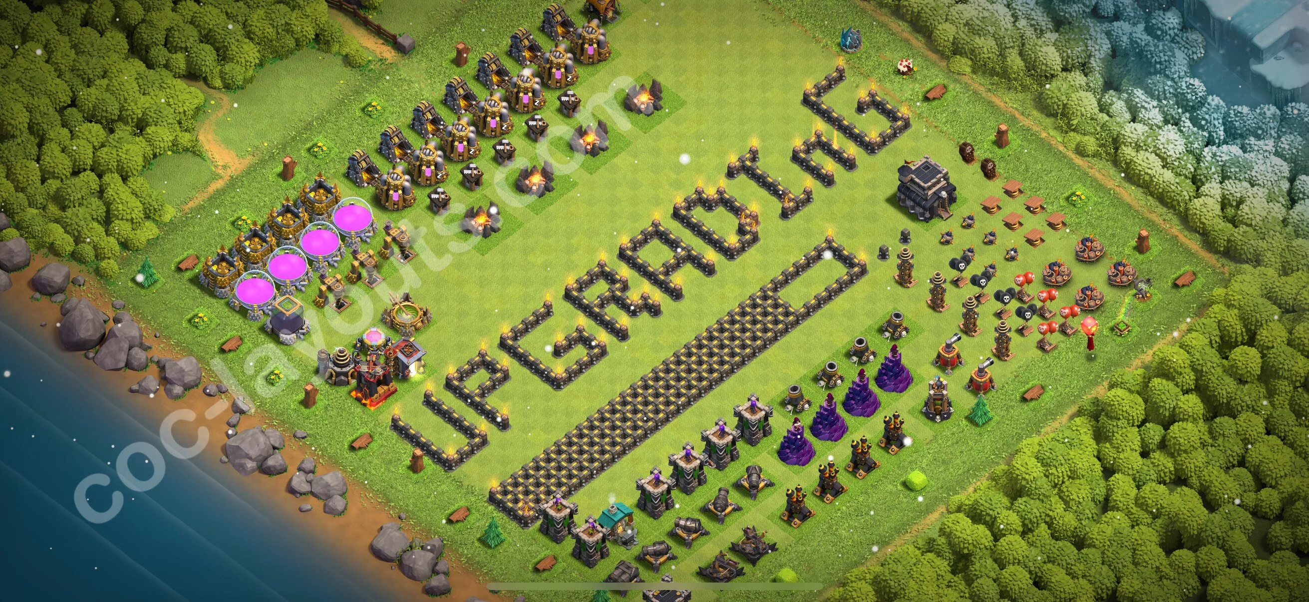 Top Troll Funny Base TH9 with Link - Funny Art Plan 2026 - Clash of Clans - (#28) — Fun TH9