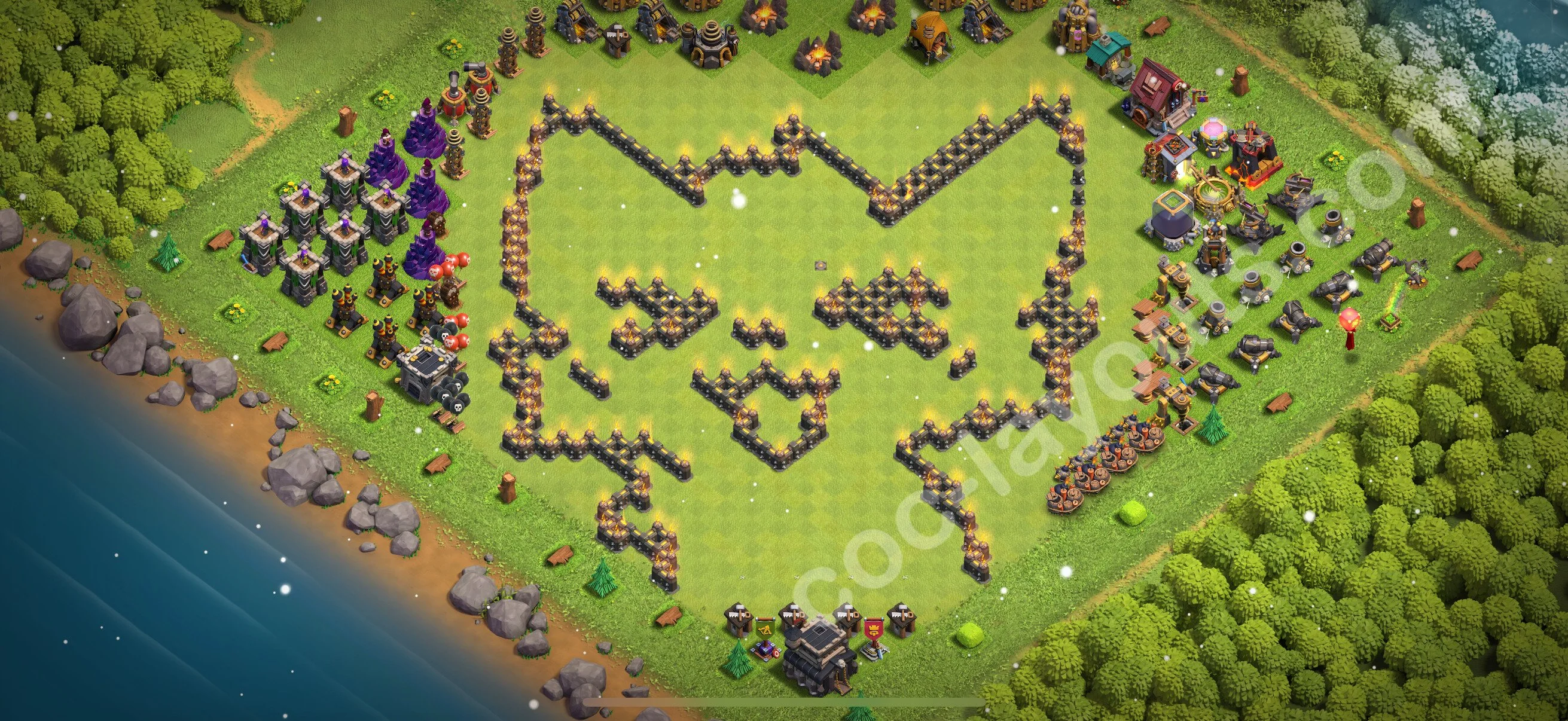 Top Troll Funny Base TH9 with Link - Funny Art Plan 2026 - Clash of Clans - (#30) — Plezier TH9