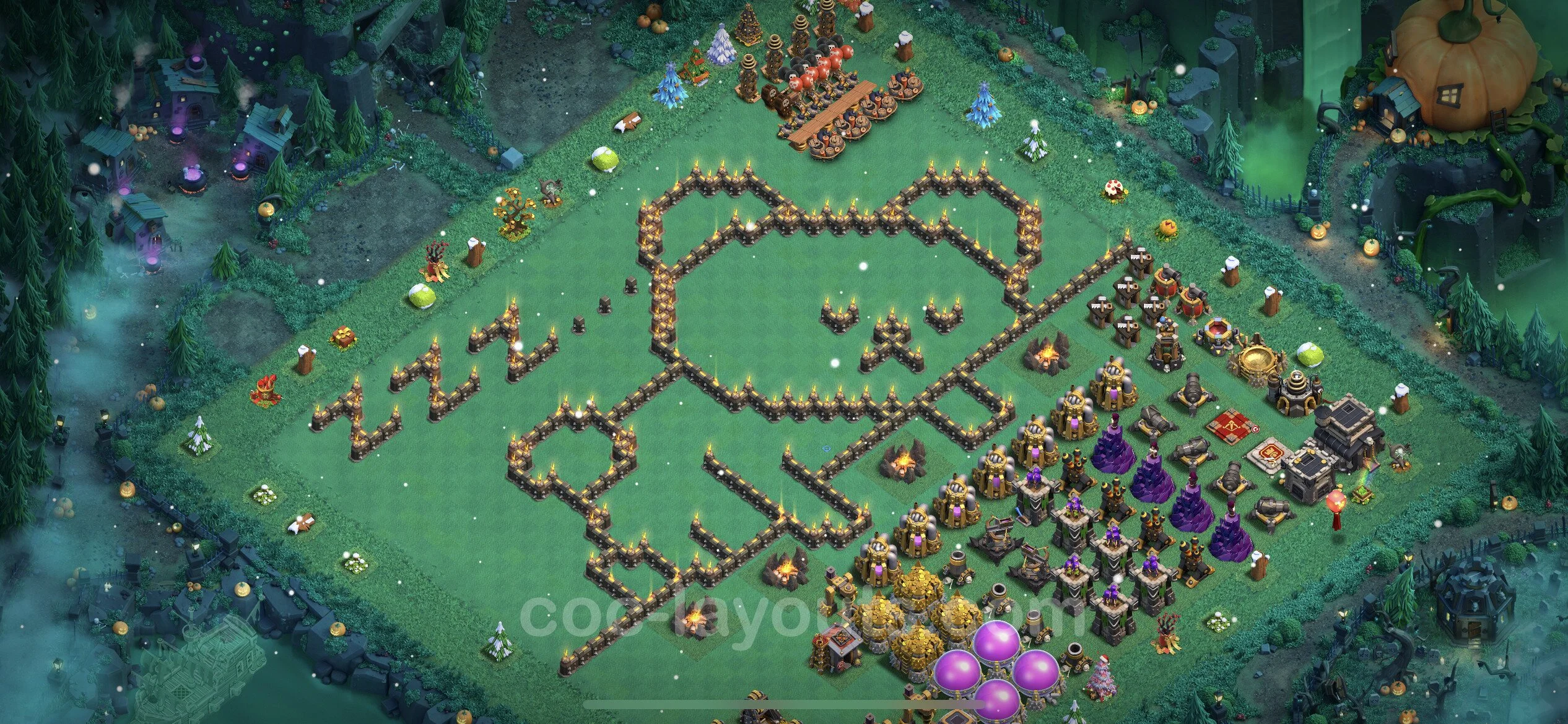Top Troll Funny Base TH9 with Link - Funny Art Plan - Clash of Clans - (#8) — Развлечения TH9