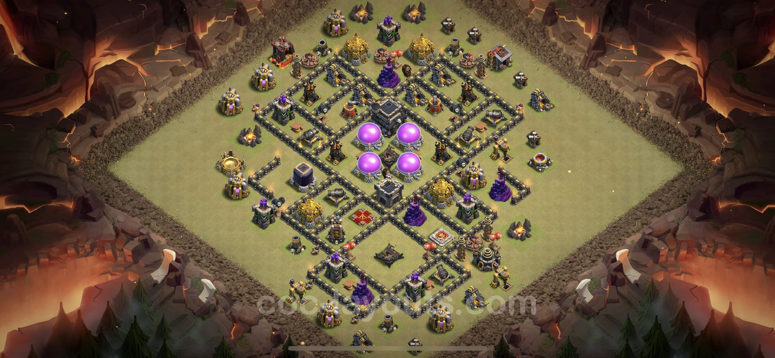 Top War Base TH9 with Link, Anti 3 Stars, Anti Everything - CWL Defence Plan - Clash of Clans - (#1)