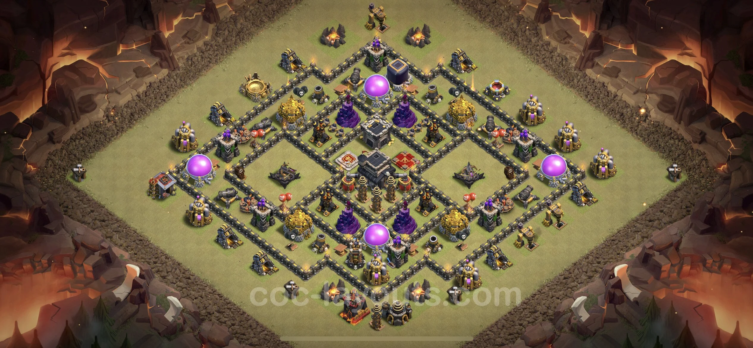 Top War Base TH9 with Link, Hybrid - Anti 3 Stars CWL Plan - Clash of Clans - (#10) — Війна BH9