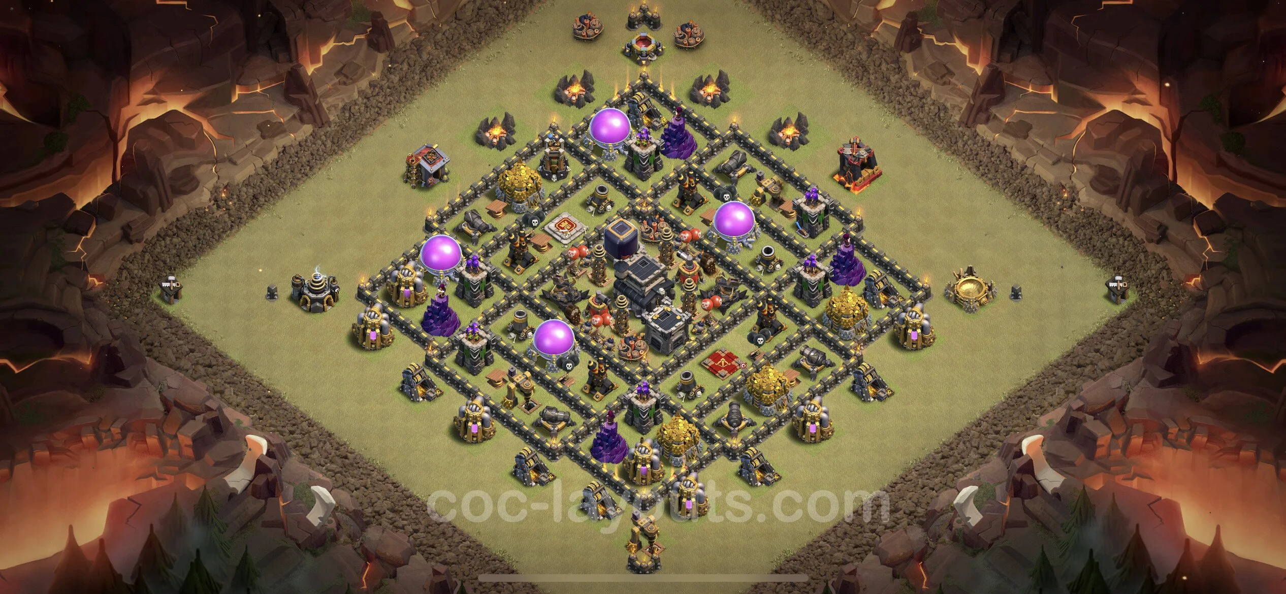 Top War Base TH9 with Link, Anti Air / Dragon - Anti 2 Stars CWL Plan - Clash of Clans - (#101) — Oorlog BH9