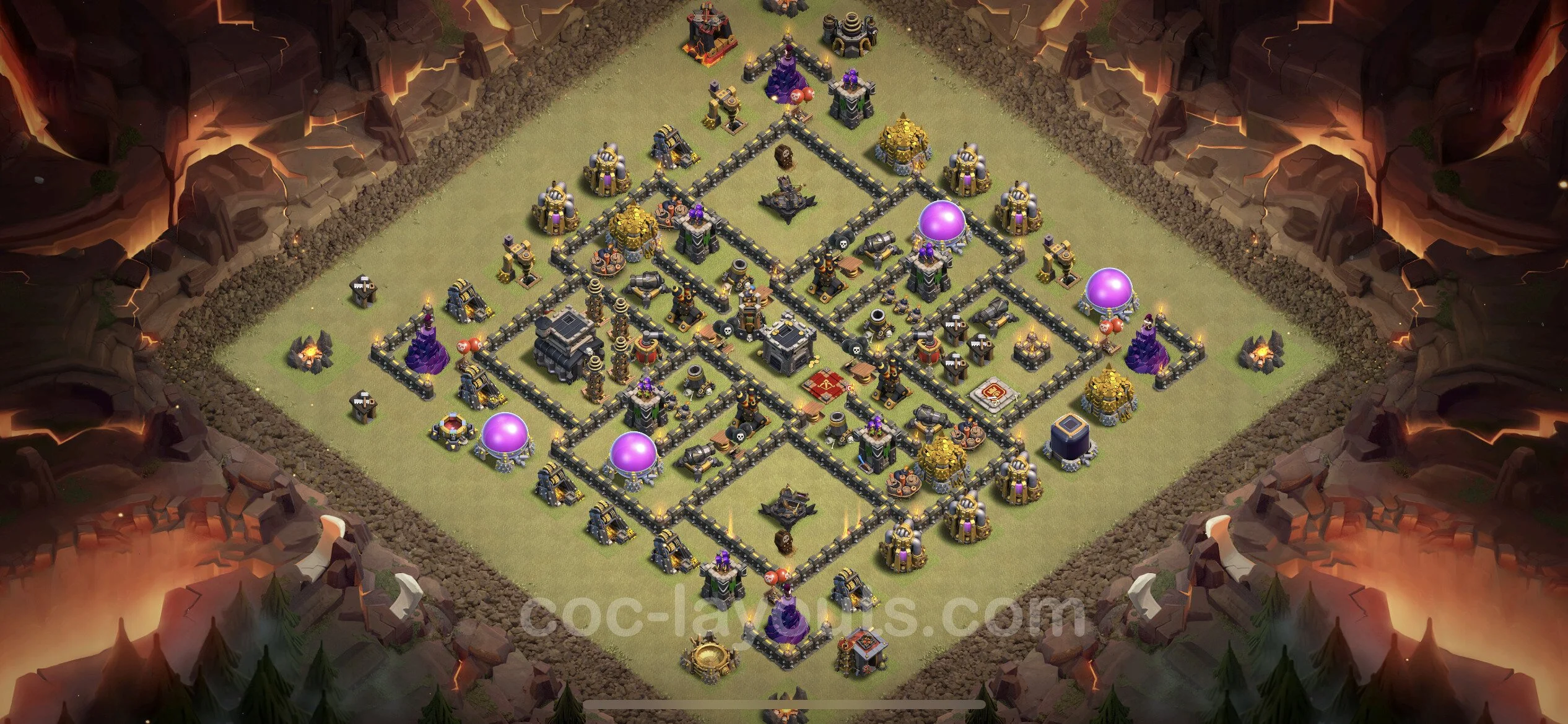 Top War Base TH9 with Link, Anti Everything - CWL Defence Plan - Clash of Clans - (#106) — Savaş BH9