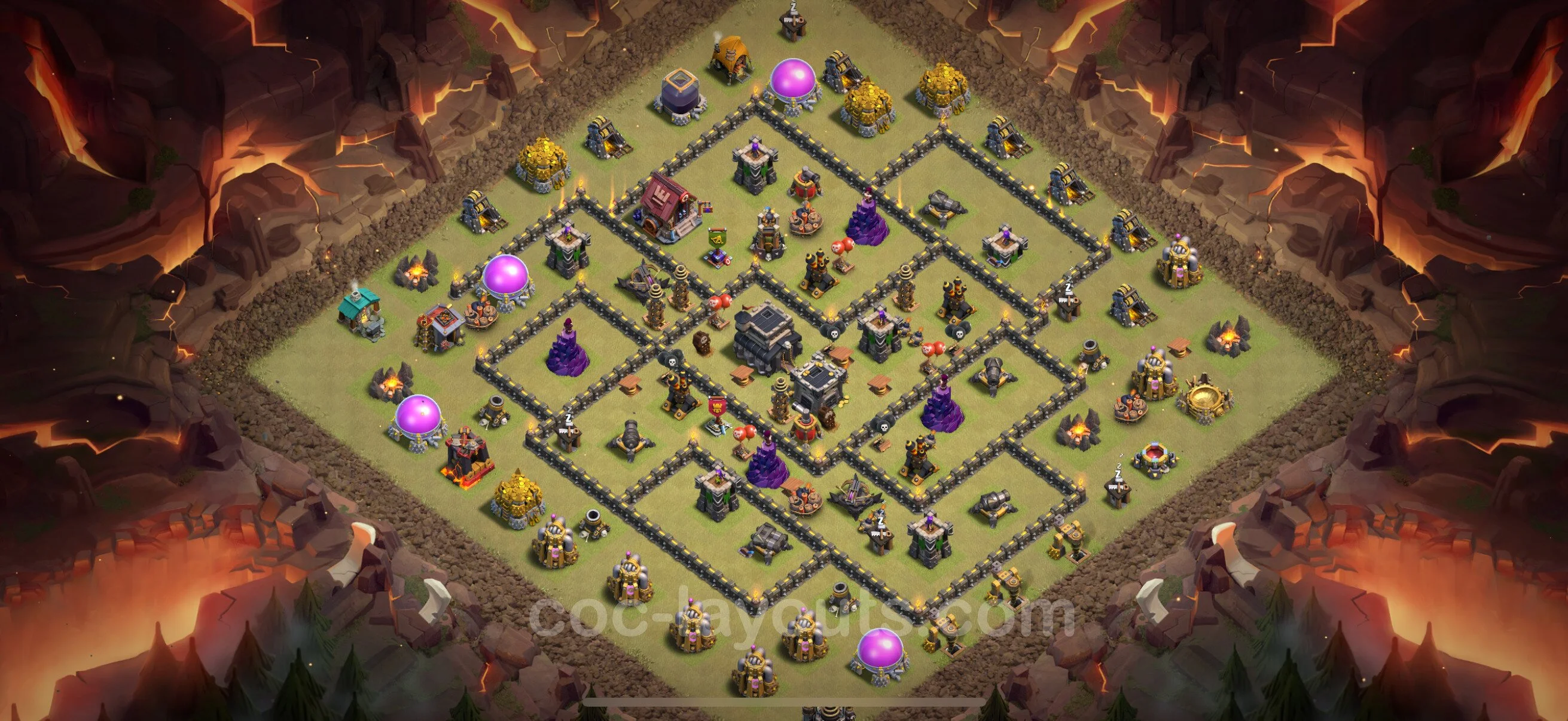 Top War Base TH9 with Link, Anti Everything - Anti 2 Stars CWL Plan - Clash of Clans - (#112) — Wojna BH9