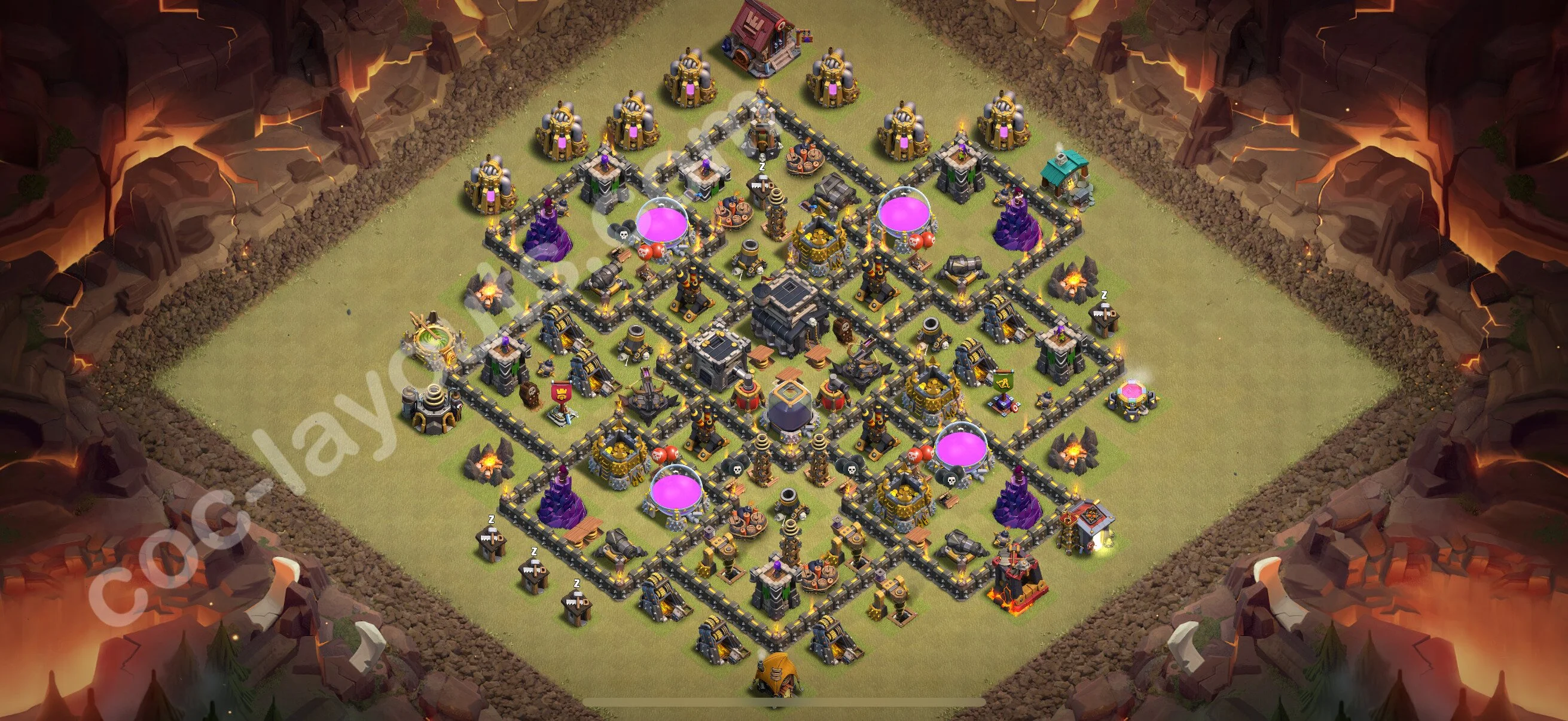 Top War Base TH9 with Link, Anti Air / Dragon - Anti 2 Stars CWL Plan 2026 - Clash of Clans - (#121) — Война BH9