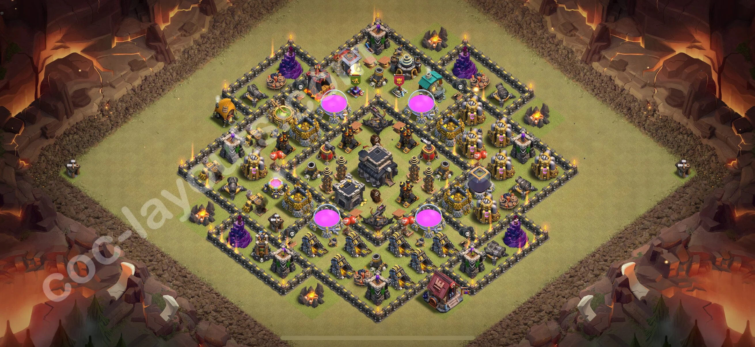 Top War Base TH9 with Link, Hybrid - Anti 3 Stars CWL Plan 2026 - Clash of Clans - (#123) — Krieg BH9