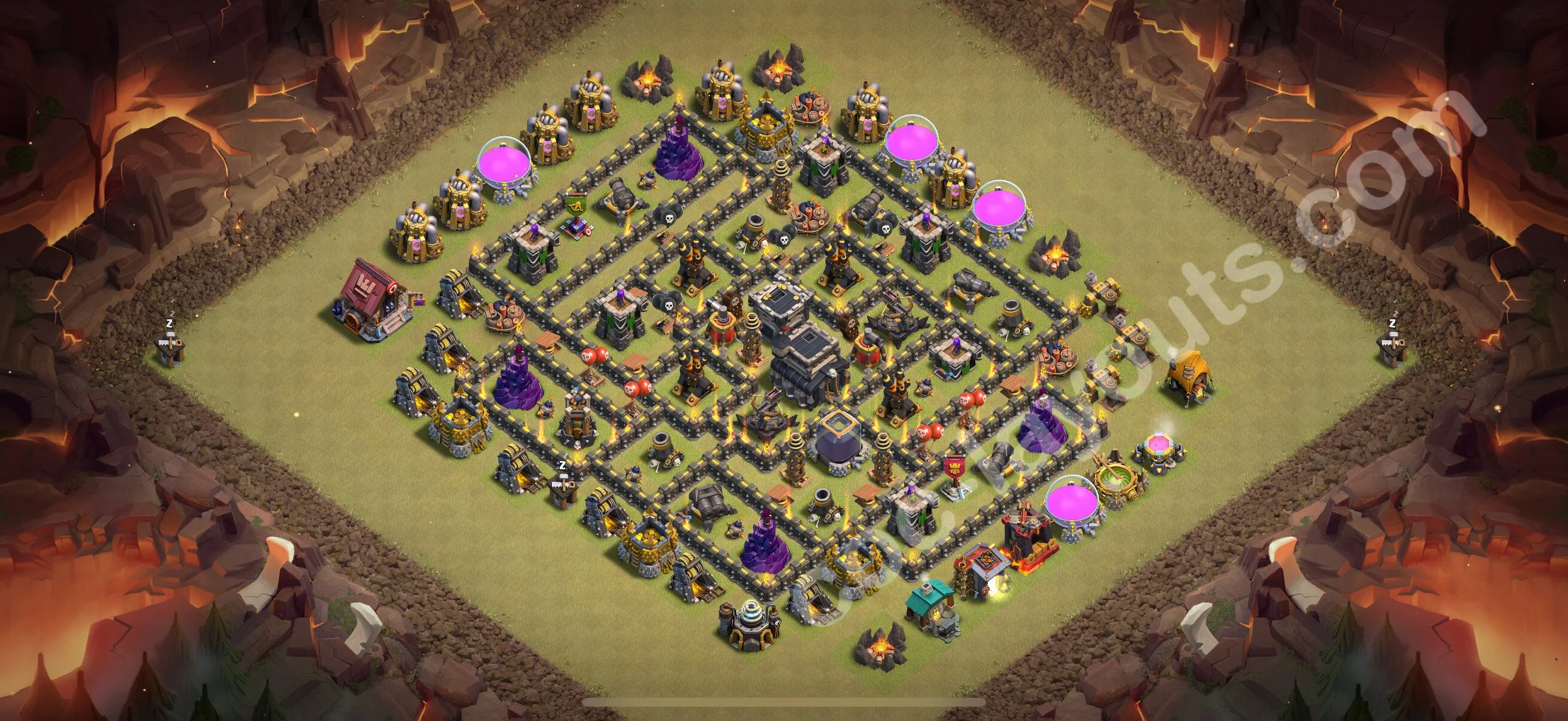 Top War Base TH9 with Link, Anti Everything - Max Levels CWL Plan 2026 - Clash of Clans - (#124) — Oorlog BH9