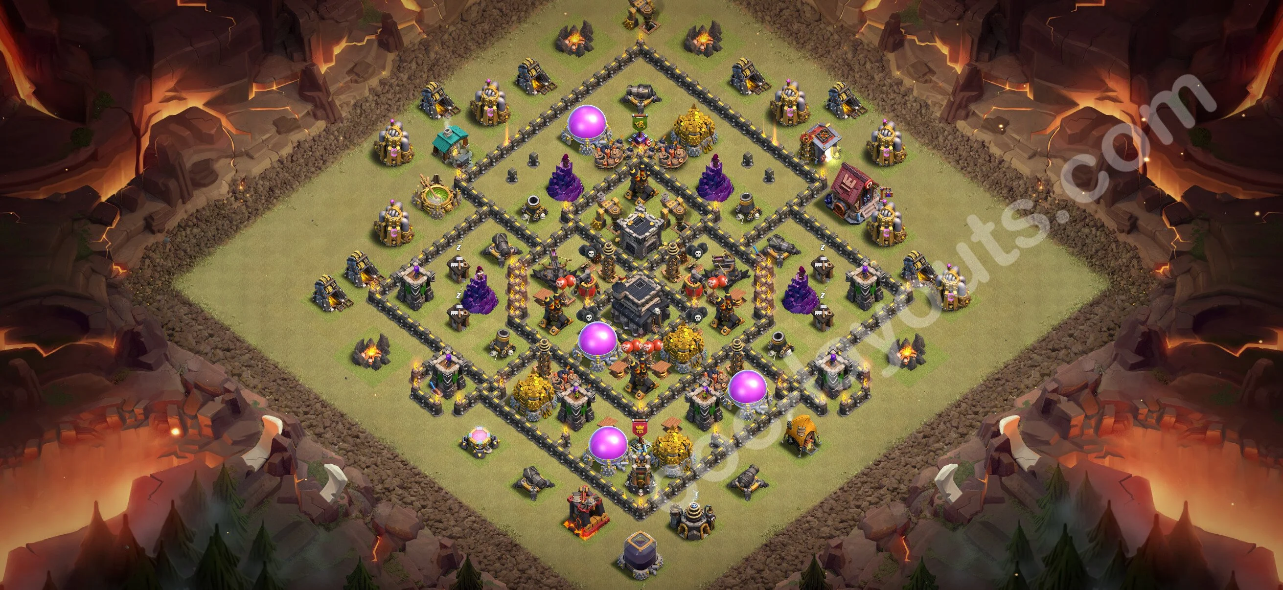 Top War Base TH9 with Link, Anti Air / Dragon - Anti 3 Stars CWL Plan 2026 - Clash of Clans - (#130) — Wojna BH9