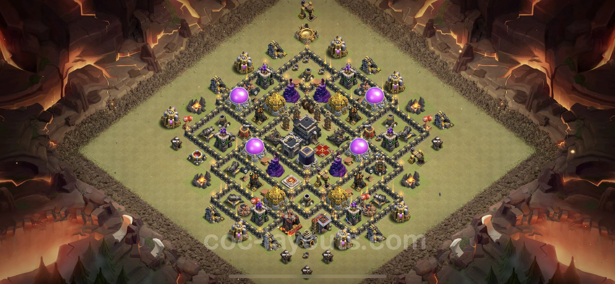 Top War Base TH9 with Link, Anti Air / Dragon, Hybrid - Max Levels CWL Plan - Clash of Clans - (#16) — Війна BH9