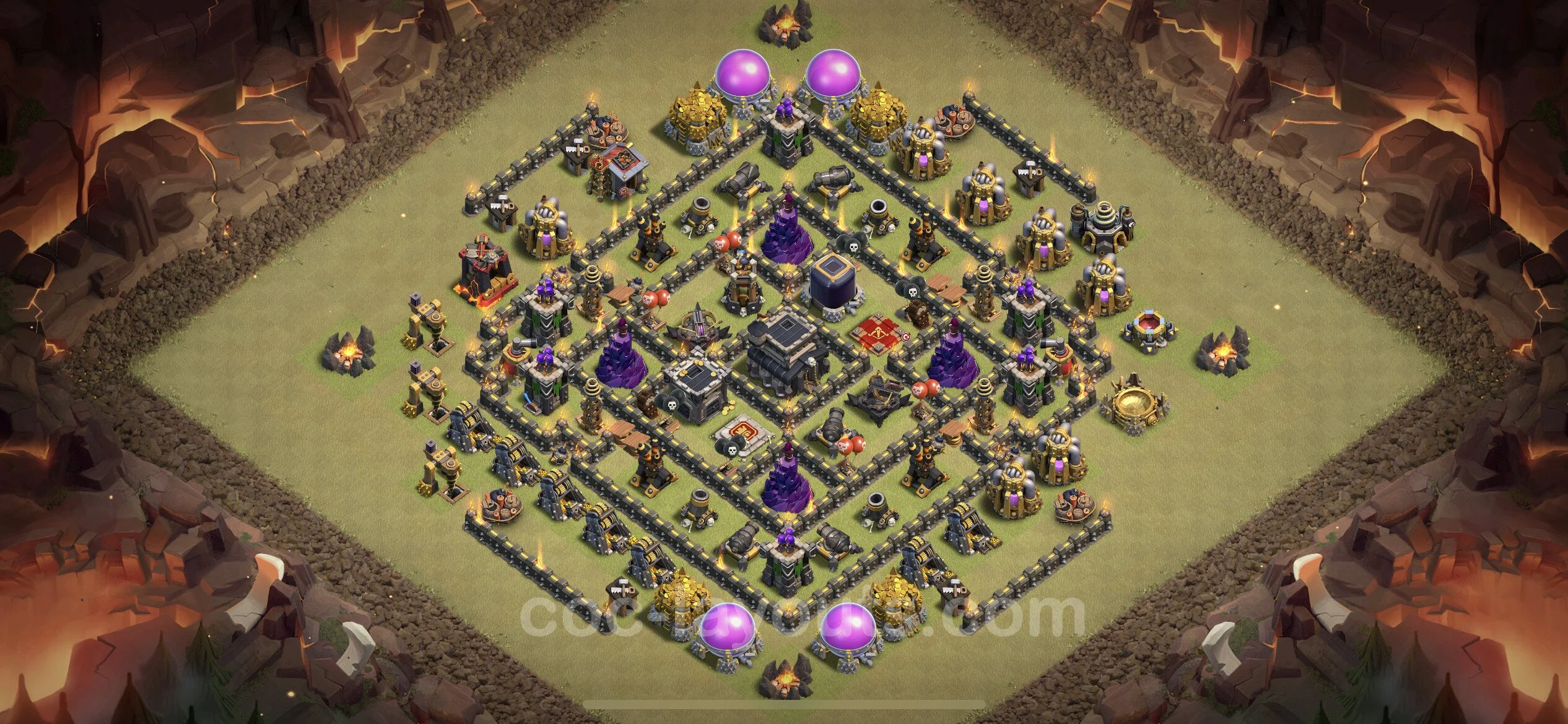 Top War Base TH9 with Link, Anti Everything - Max Levels CWL Plan - Clash of Clans - (#17) — Війна BH9