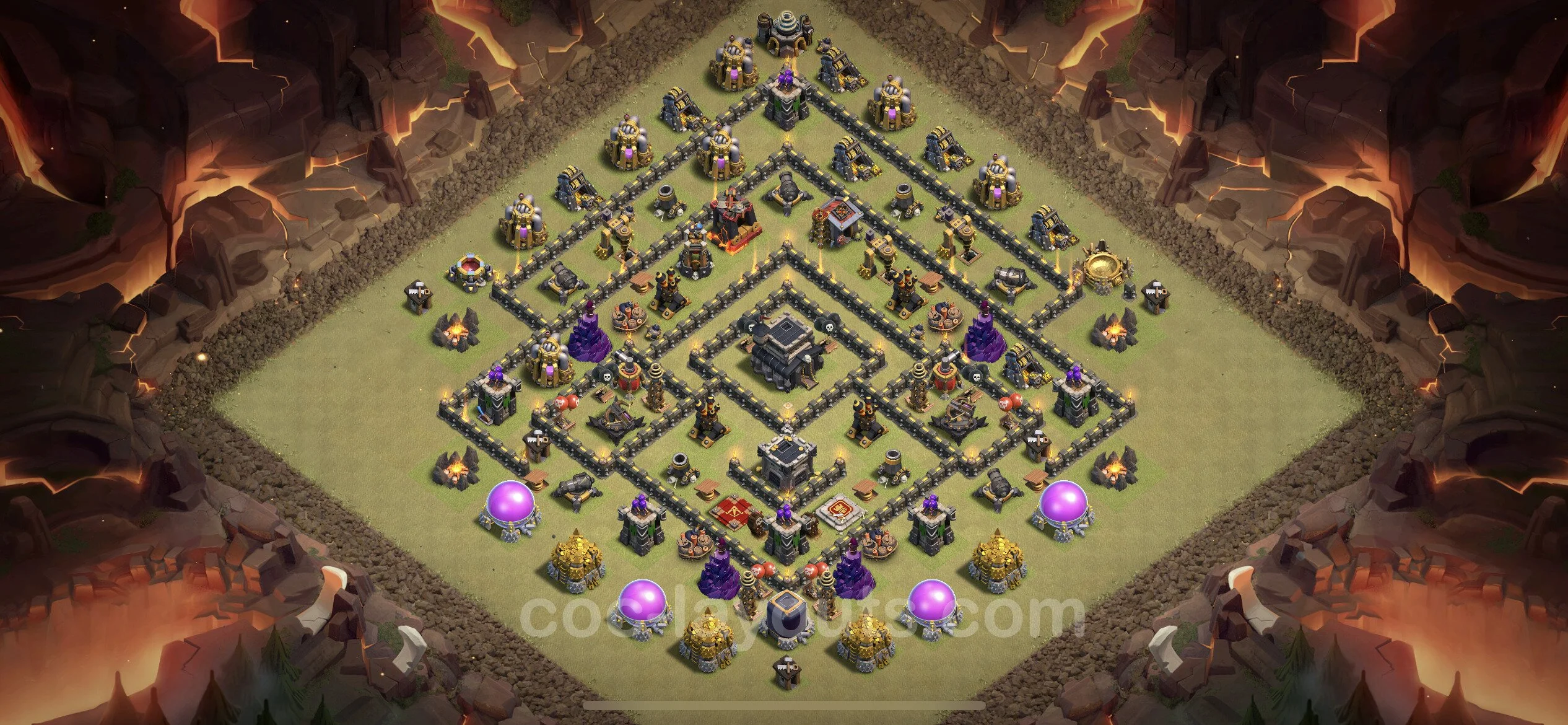 Top War Base TH9 with Link, Anti Everything - Anti 2 Stars CWL Plan - Clash of Clans - (#19) — Война BH9