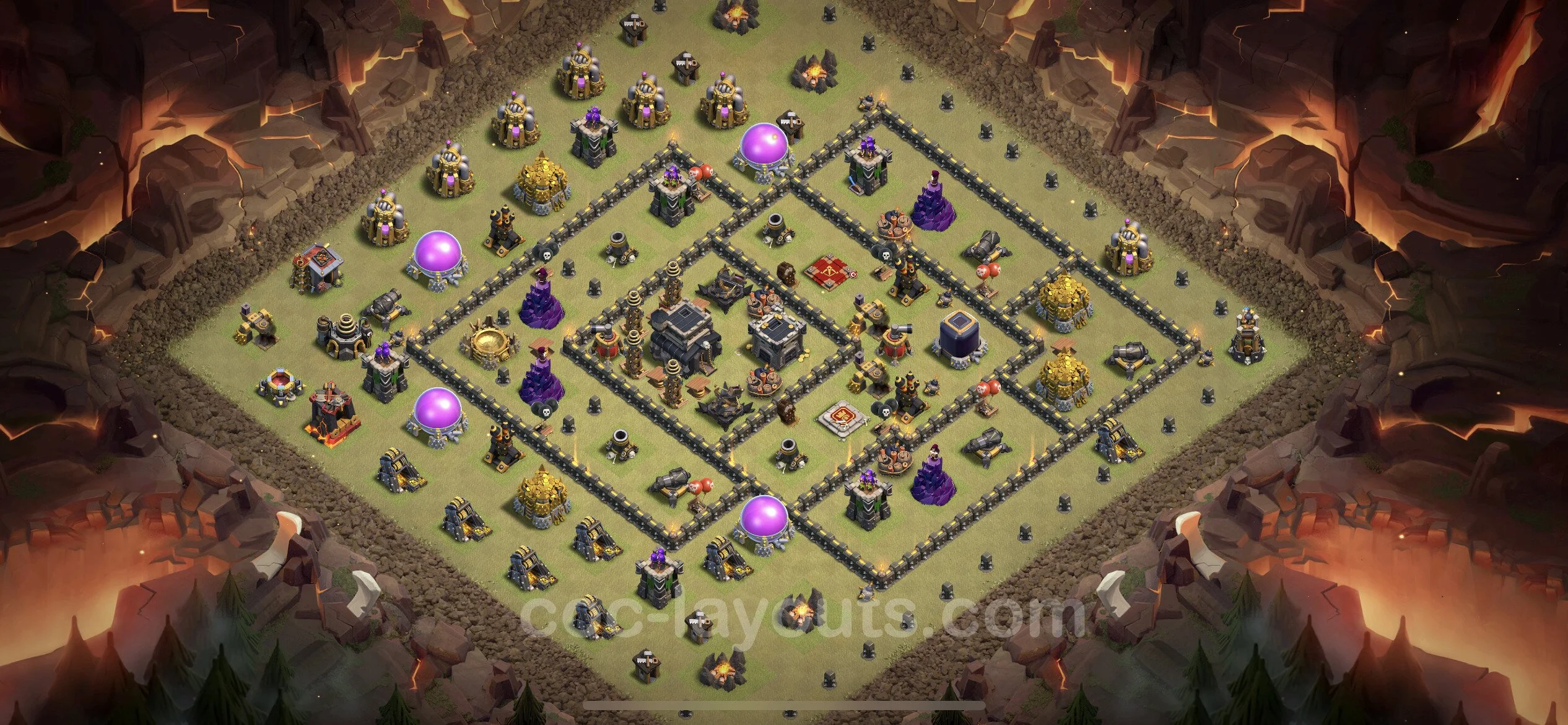 Top War Base TH9 with Link, Anti Everything - Anti 2 Stars CWL Plan - Clash of Clans - (#21) — Війна BH9