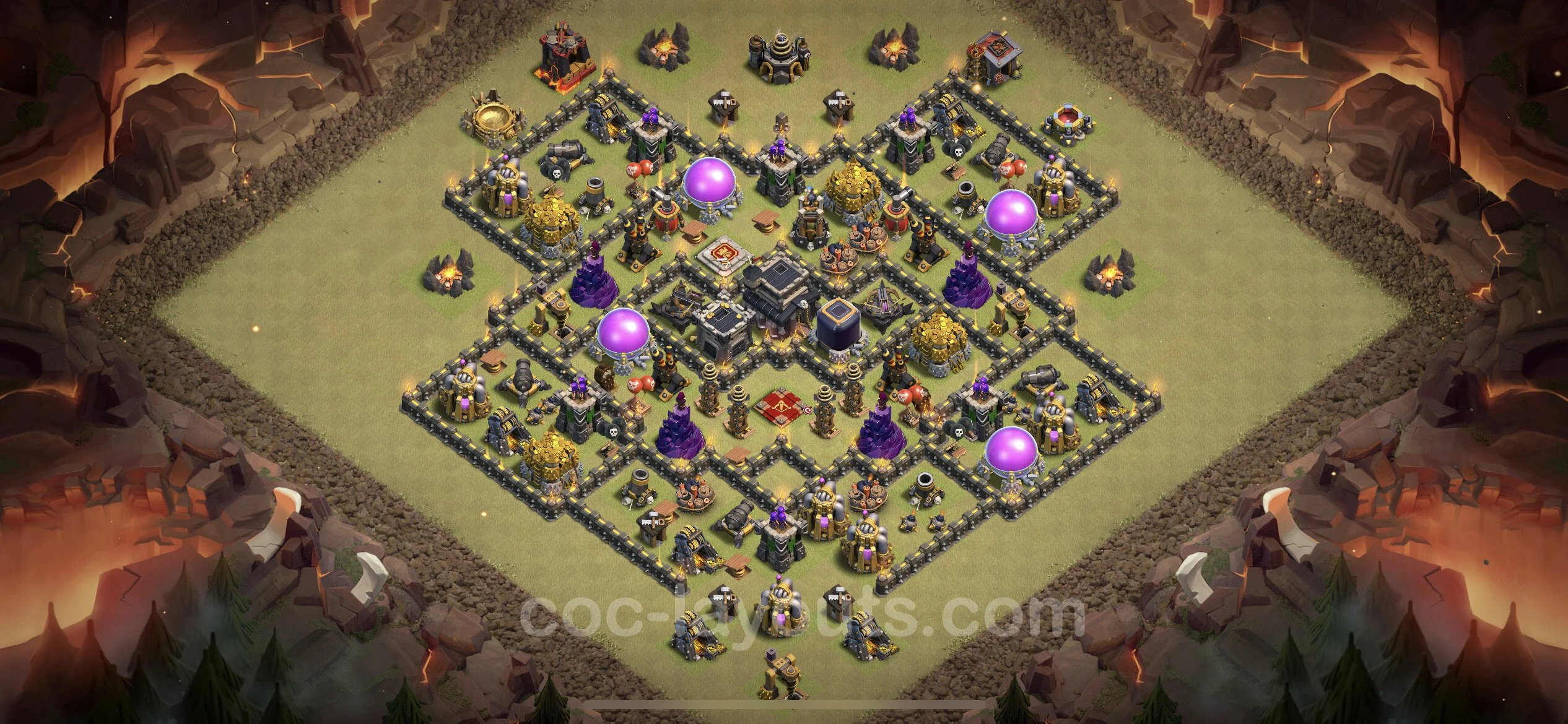 Top War Base TH9 with Link, Hybrid - Anti 2 Stars CWL Plan - Clash of Clans - (#22) — Війна BH9