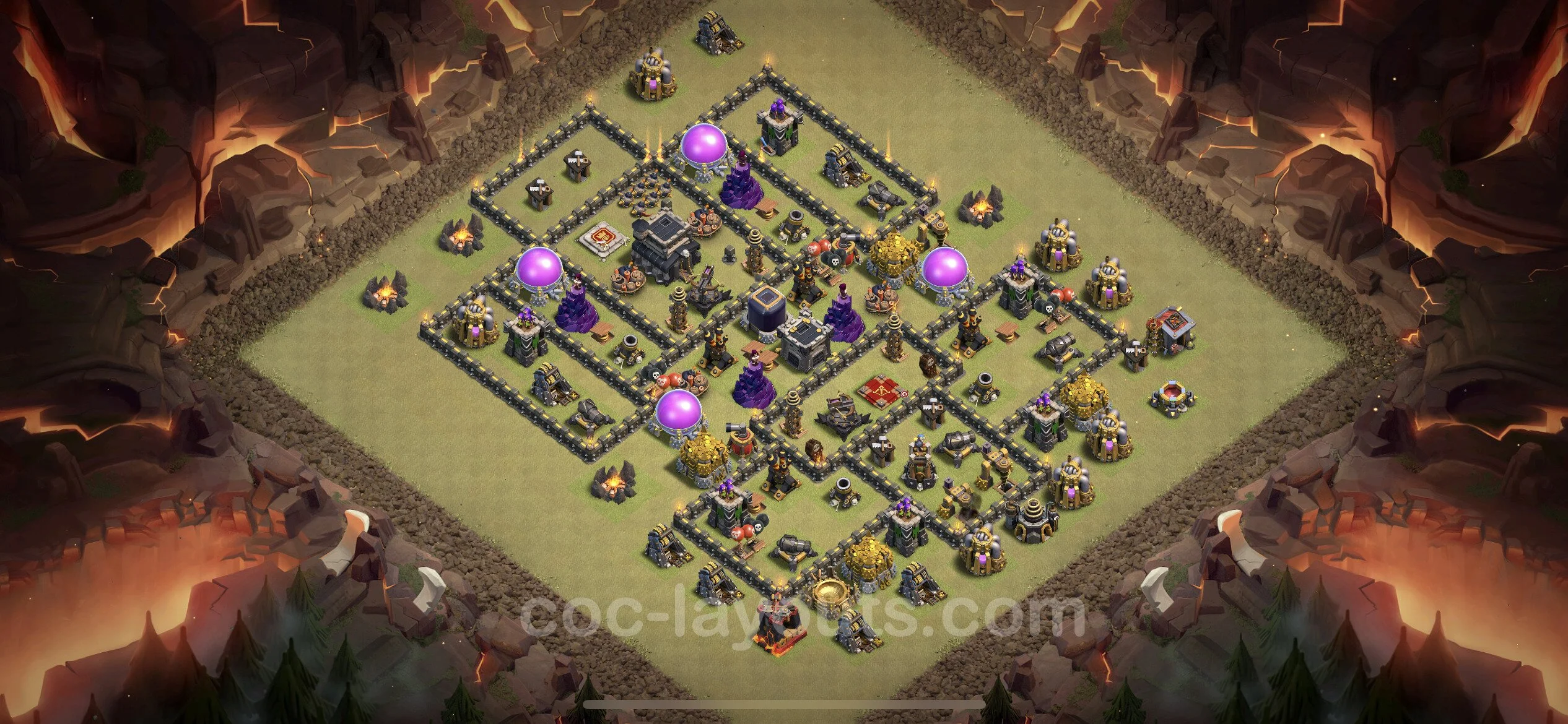 Top War Base TH9 with Link, Anti Everything - Max Levels CWL Plan - Clash of Clans - (#23) — Війна BH9