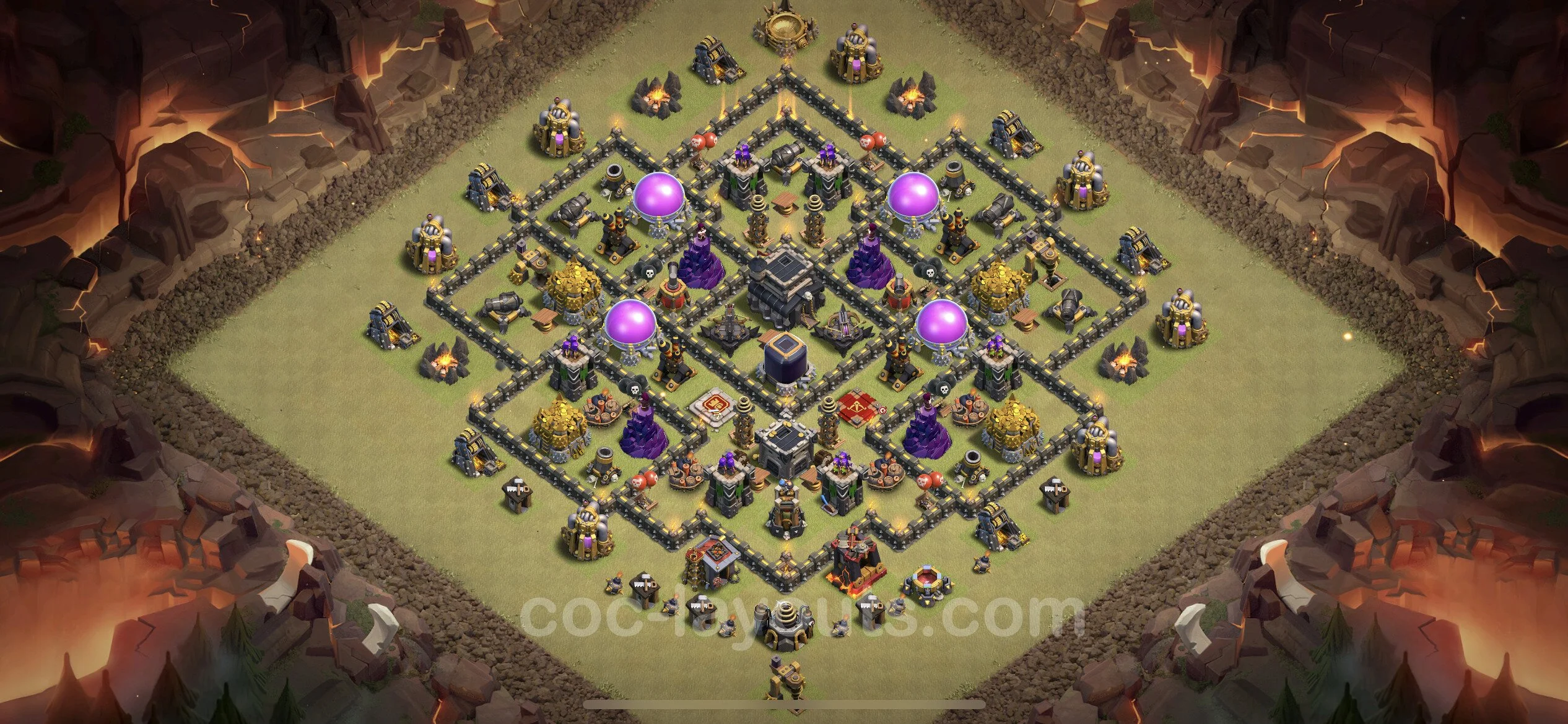 Top War Base TH9 with Link, Hybrid - Anti 2 Stars CWL Plan - Clash of Clans - (#24) — Війна BH9