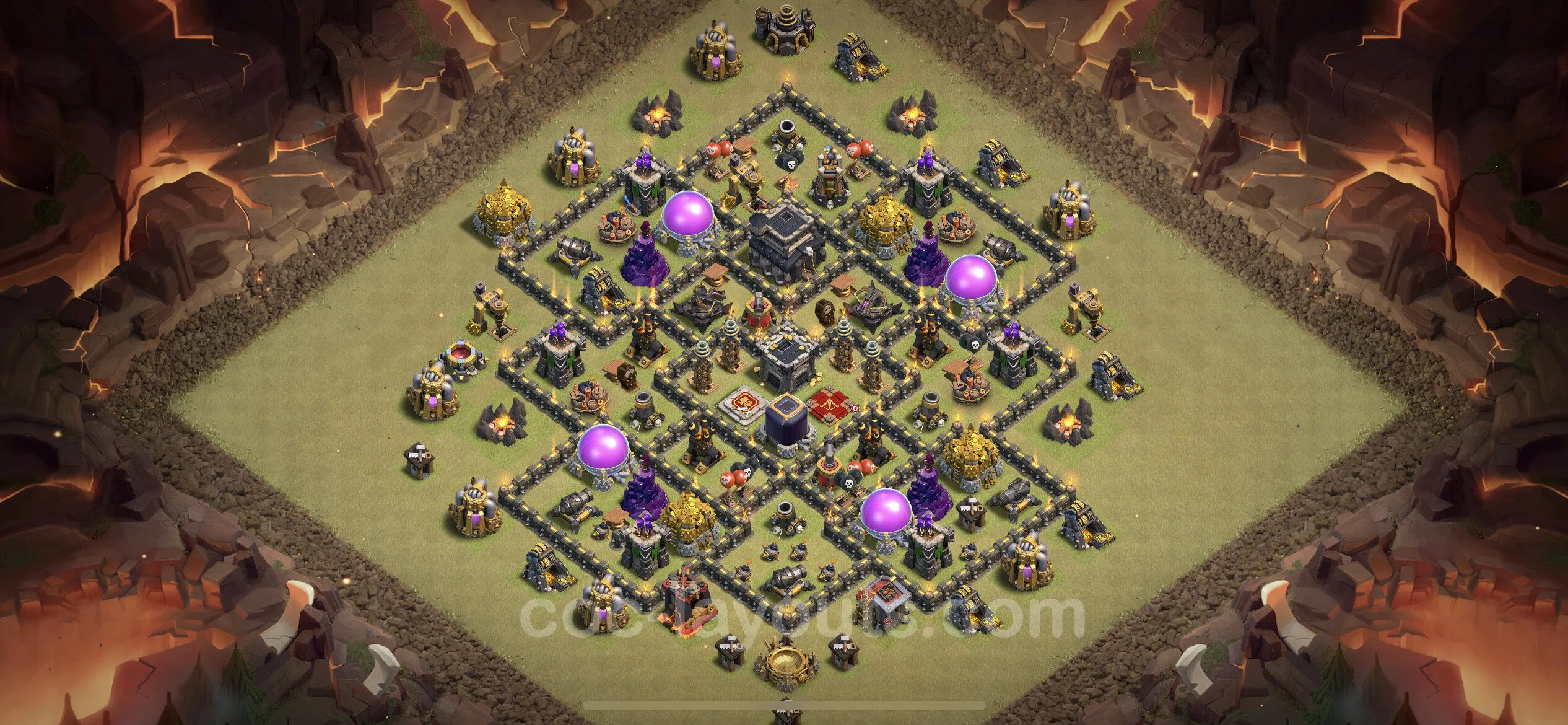 Top War Base TH9 with Link, Anti Everything - CWL Defence Plan - Clash of Clans - (#25) — Війна BH9