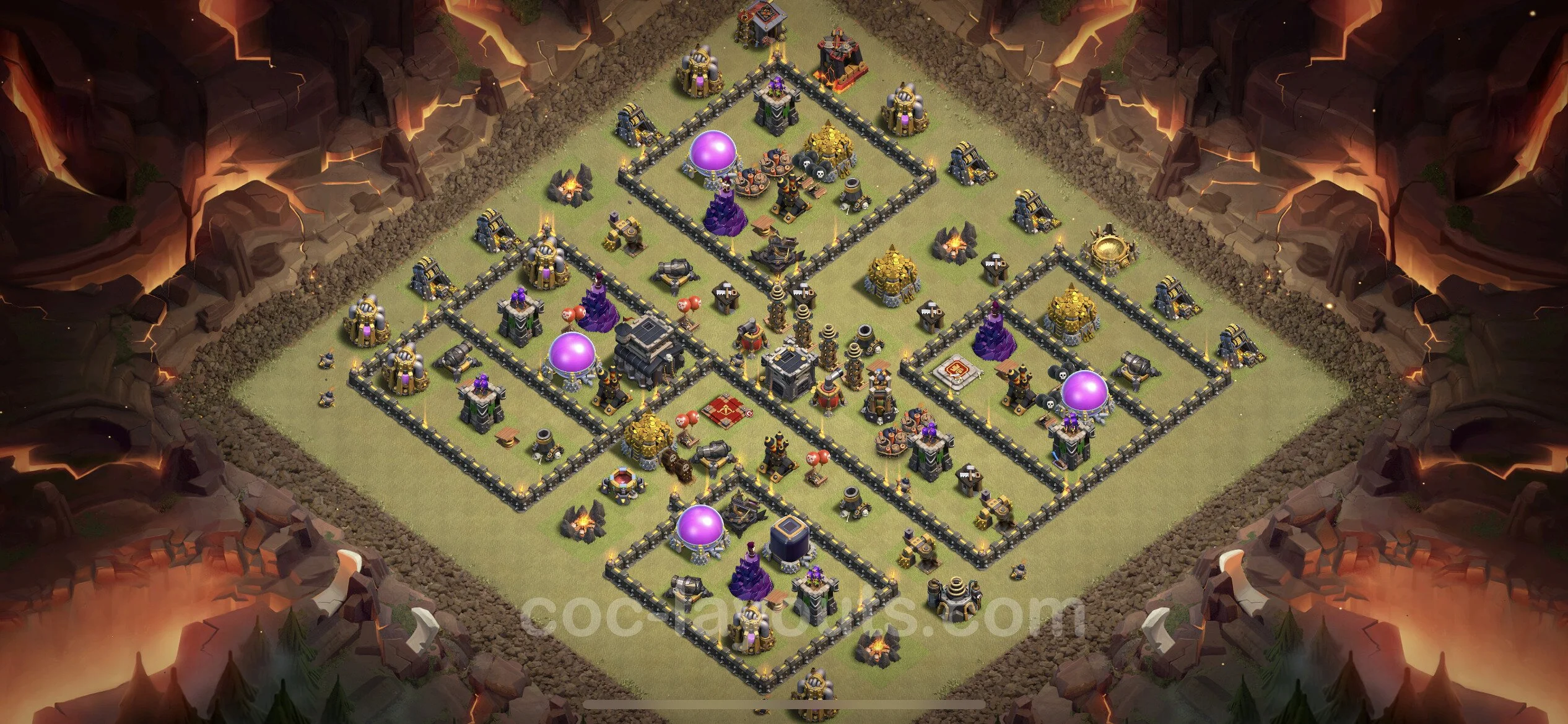 Top War Base TH9 with Link, Anti Air / Dragon - CWL Defence Plan - Clash of Clans - (#27) — Wojna BH9