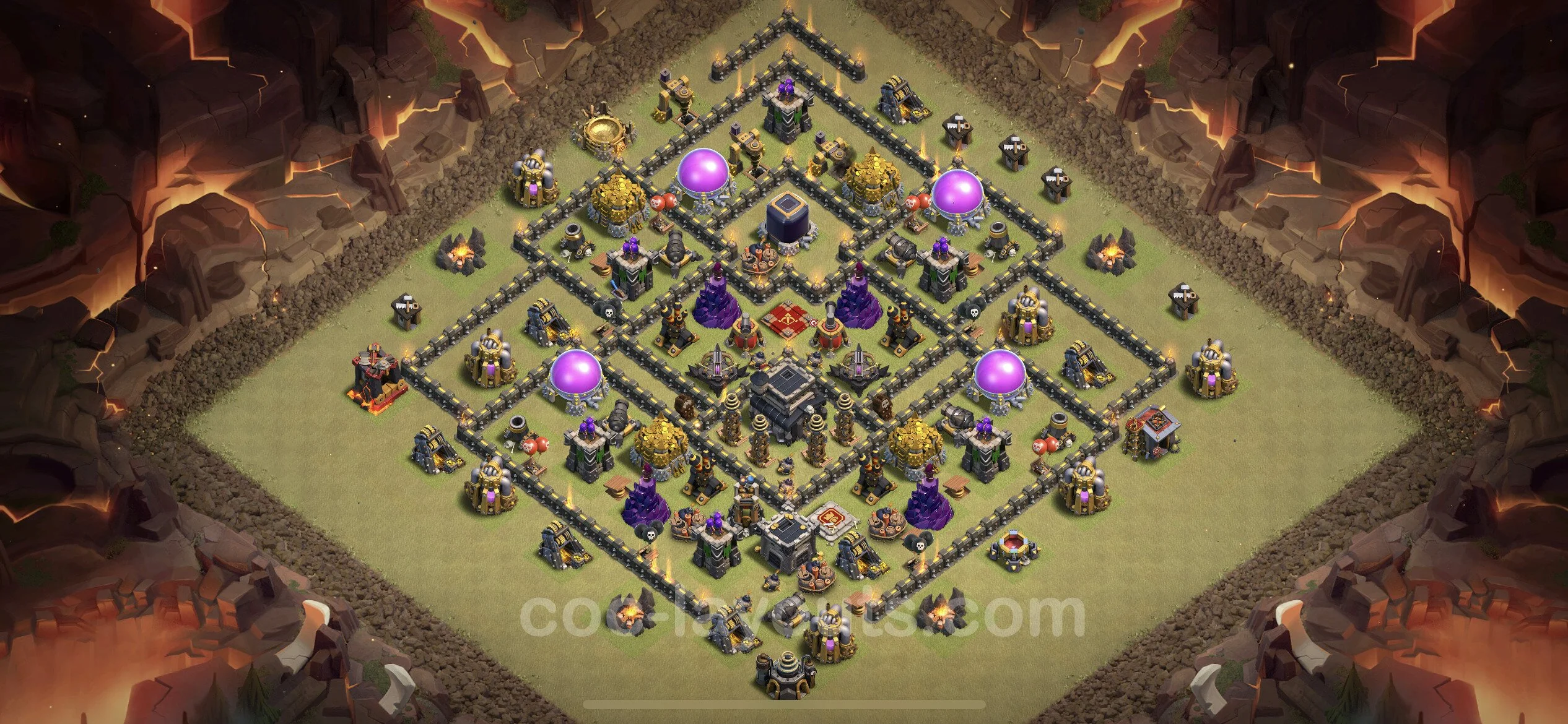 Top War Base TH9 with Link, Hybrid - Anti 2 Stars CWL Plan - Clash of Clans - (#3)