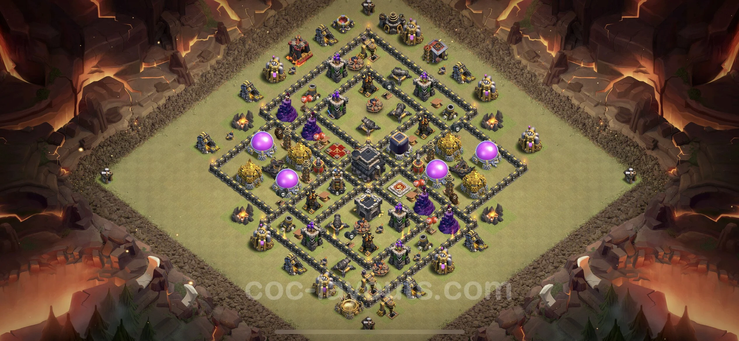 Top War Base TH9 with Link, Anti Everything - Anti 3 Stars CWL Plan - Clash of Clans - (#33) — Oorlog BH9
