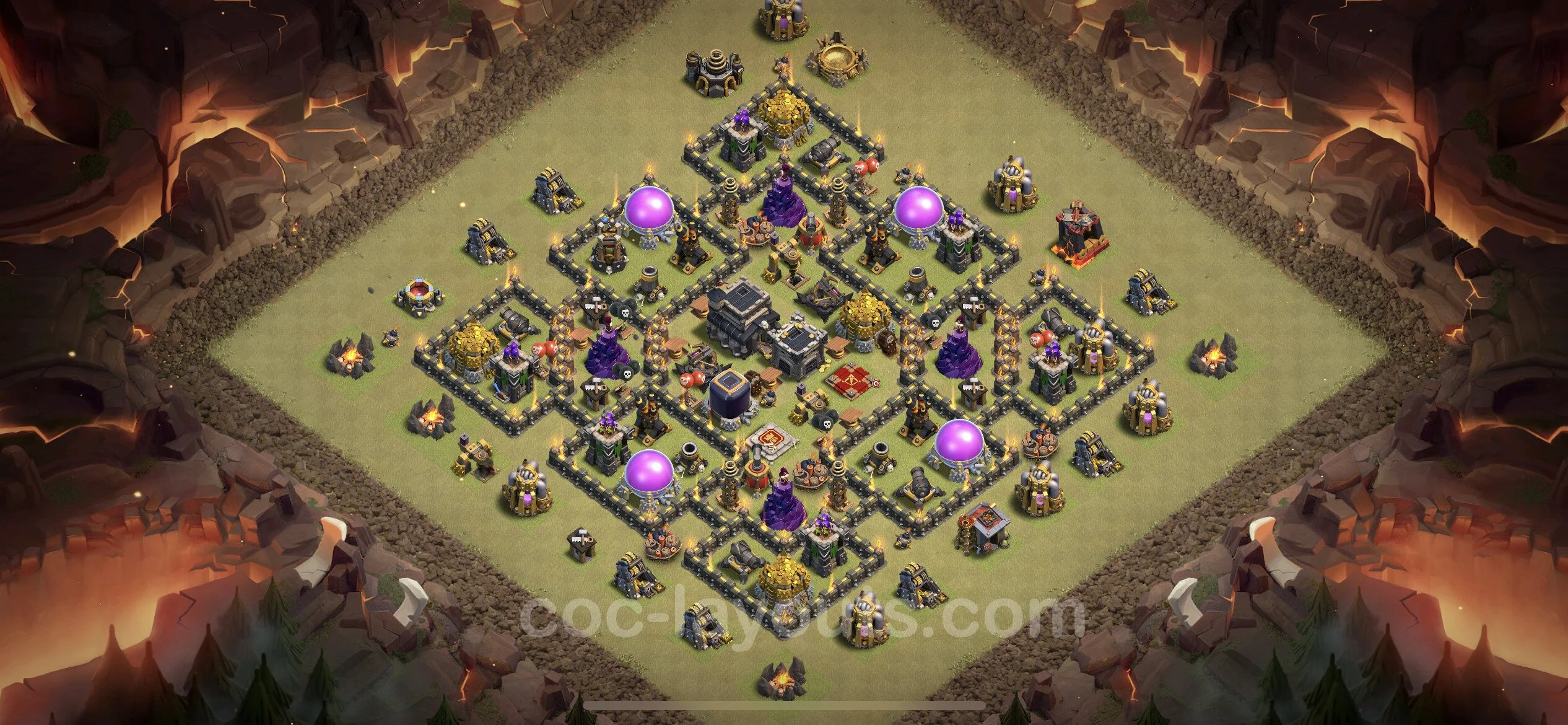 Top War Base TH9 with Link, Hybrid - Anti 2 Stars CWL Plan - Clash of Clans - (#37) — Война BH9