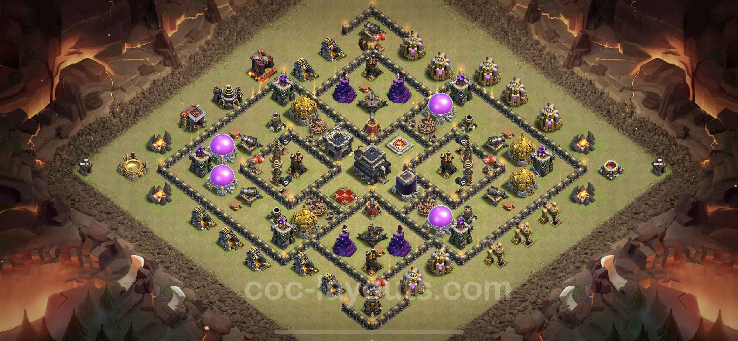 Top War Base TH9 with Link, Hybrid - Anti 3 Stars CWL Plan - Clash of Clans - (#41) — Війна BH9