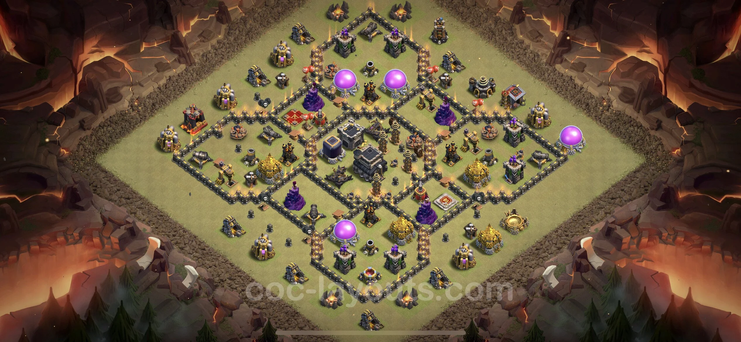 Top War Base TH9 with Link, Anti Everything - Anti 2 Stars CWL Plan - Clash of Clans - (#46) — Wojna BH9