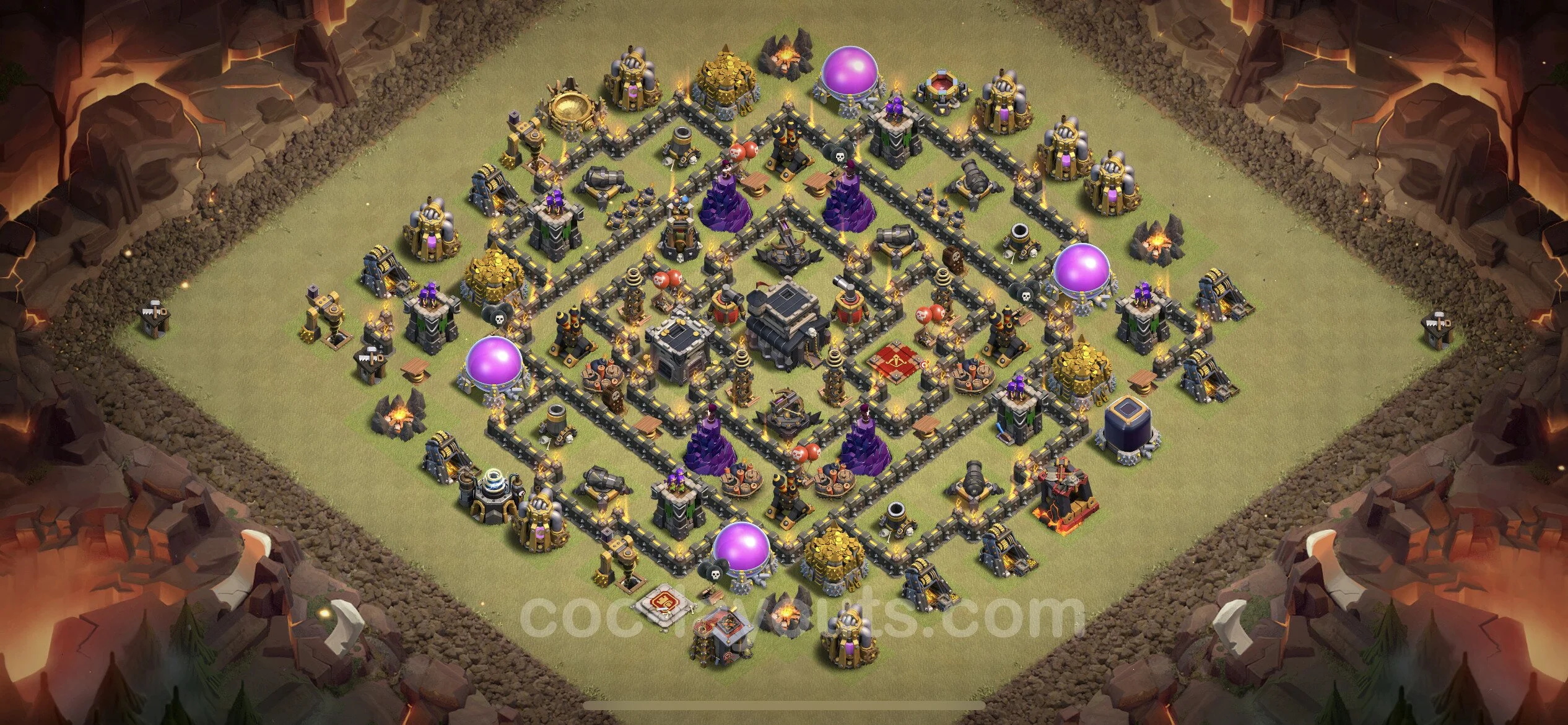 Top War Base TH9 with Link, Anti Everything - Anti 3 Stars CWL Plan - Clash of Clans - (#47) — Wojna BH9