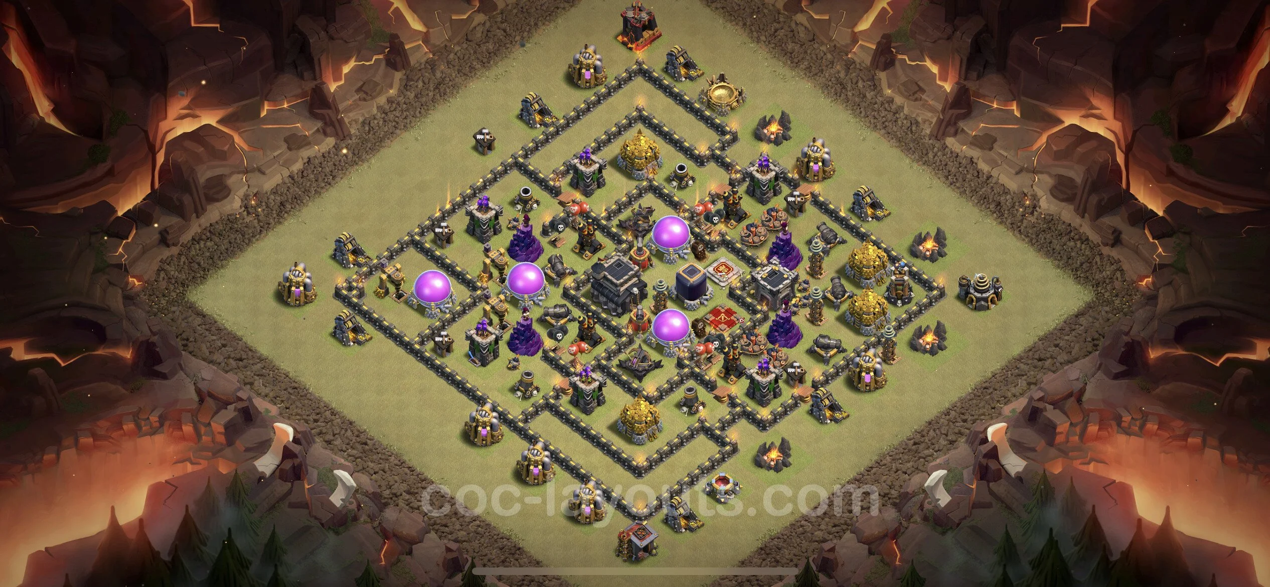 Top War Base TH9 with Link, Hybrid - Anti 2 Stars CWL Plan - Clash of Clans - (#48) — Війна BH9