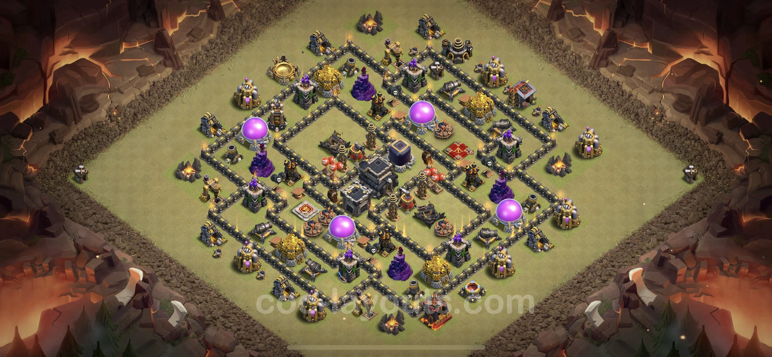 Top War Base TH9 with Link, Hybrid - Anti 3 Stars CWL Plan - Clash of Clans - (#49) — Війна BH9