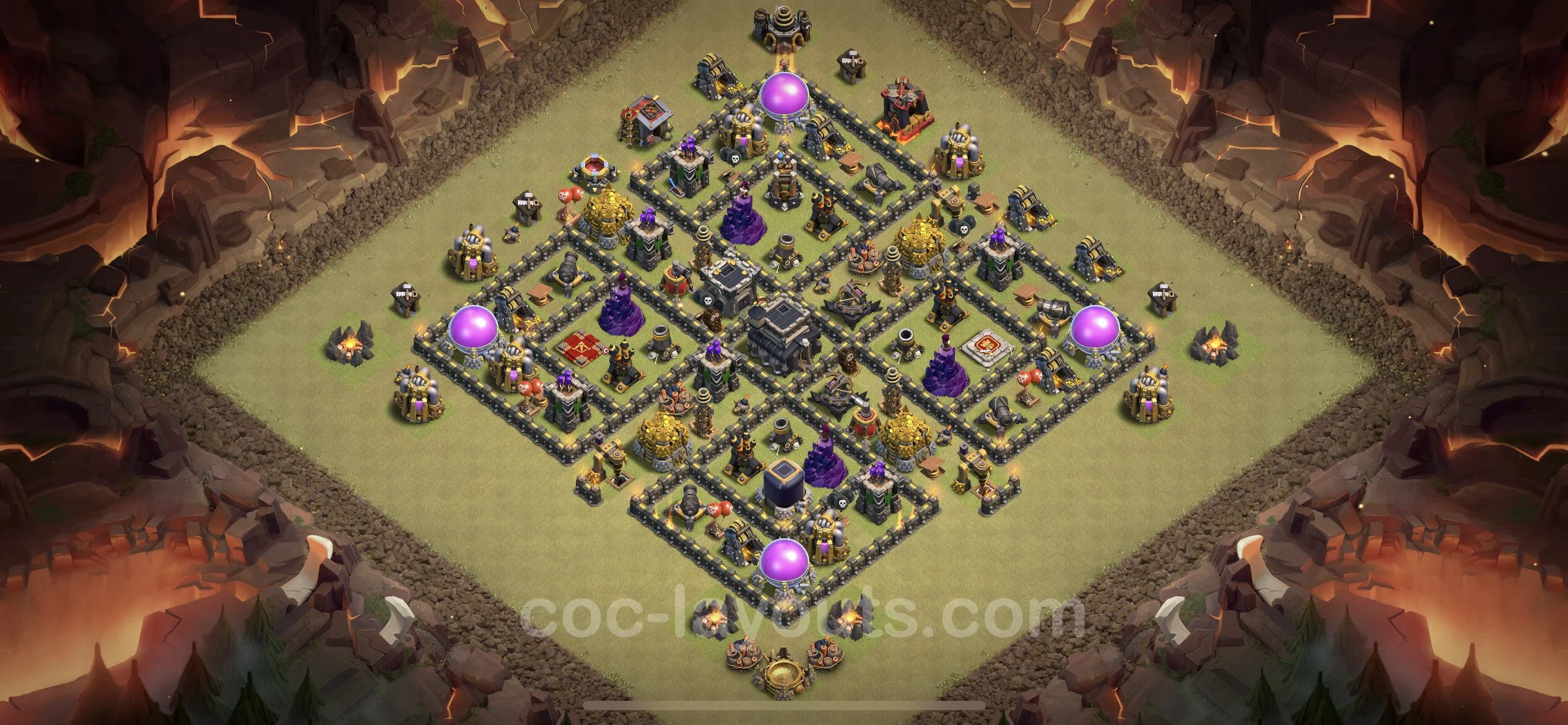 Top War Base TH9 with Link, Anti Everything, Hybrid - Max Levels CWL Plan - Clash of Clans - (#51) — Guerre BH9