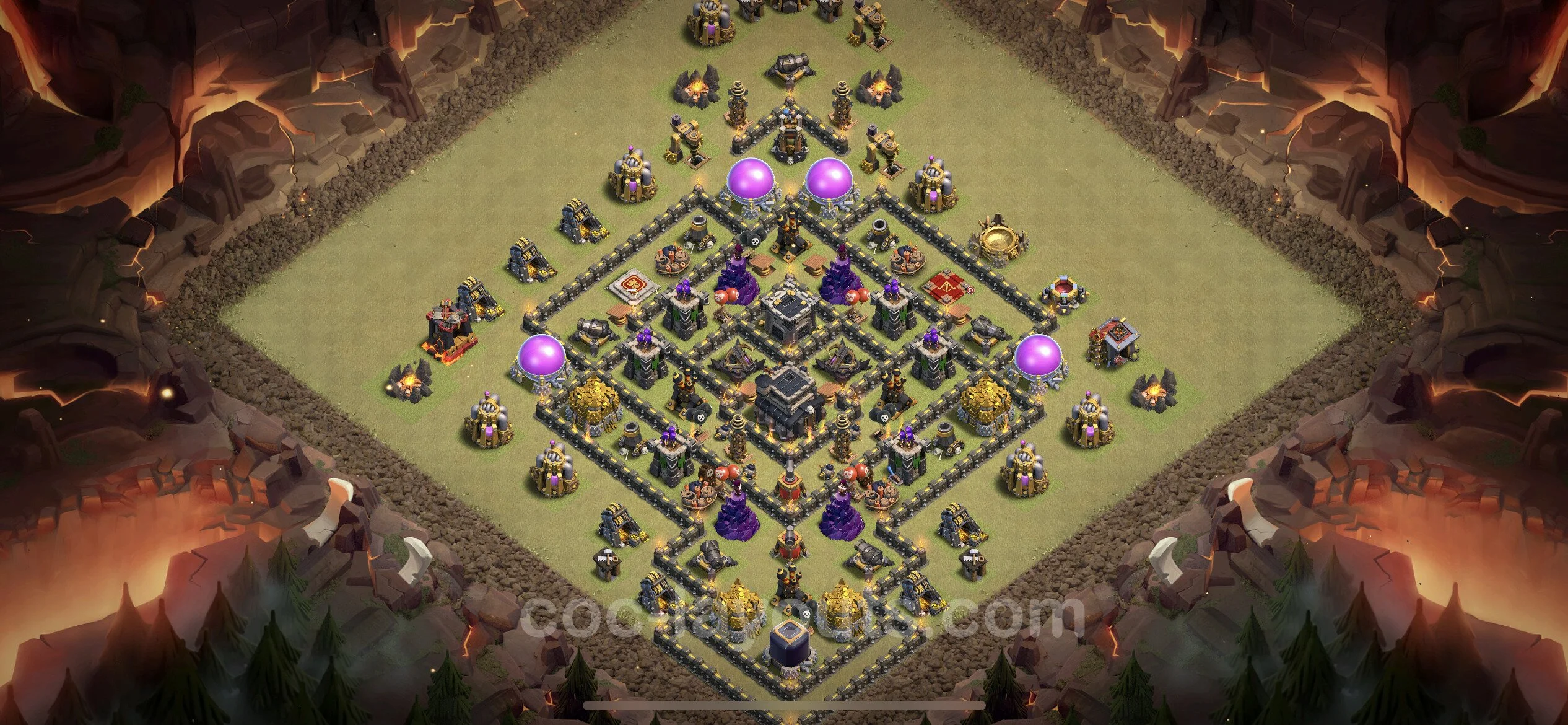 Top War Base TH9 with Link, Anti Everything - Anti 3 Stars CWL Plan - Clash of Clans - (#52) — Война BH9