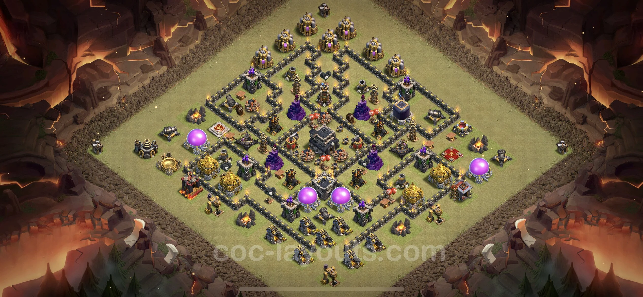 Top War Base TH9 with Link, Anti Everything - Anti 3 Stars CWL Plan - Clash of Clans - (#53) — Krieg BH9