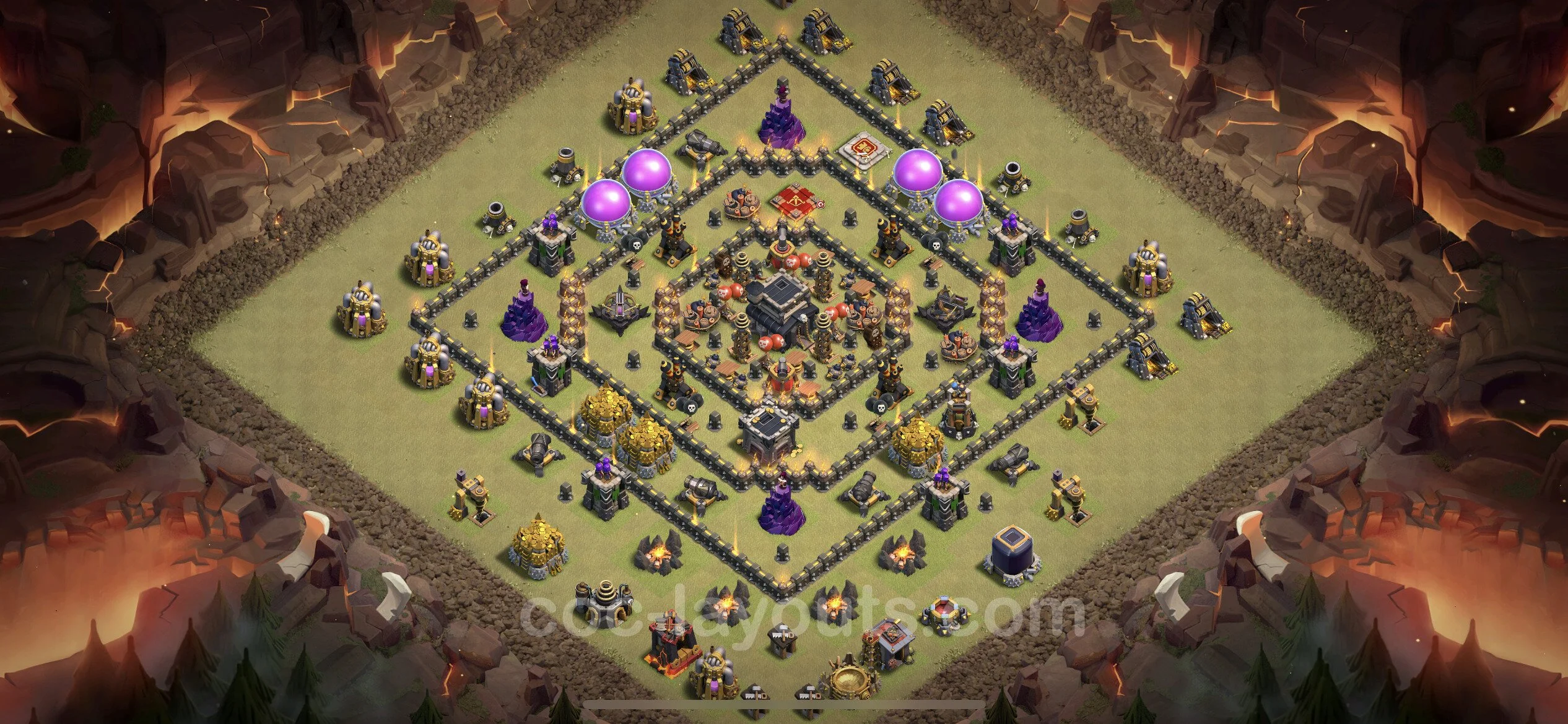 Top War Base TH9 with Link, Anti Everything, Anti Air / Dragon - Max Levels CWL Plan - Clash of Clans - (#54) — Krieg BH9