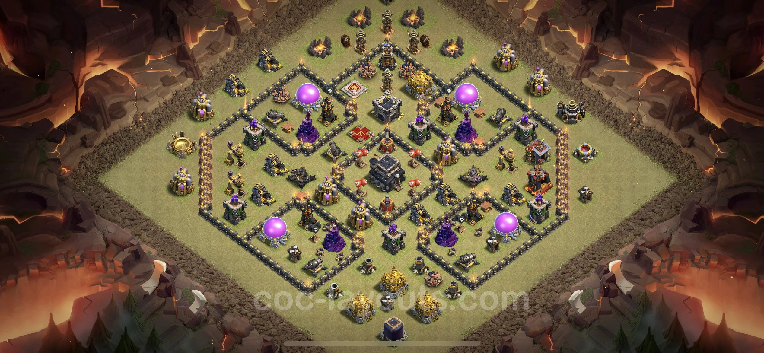 Top War Base TH9 with Link, Anti Everything - Anti 3 Stars CWL Plan - Clash of Clans - (#55) — Wojna BH9