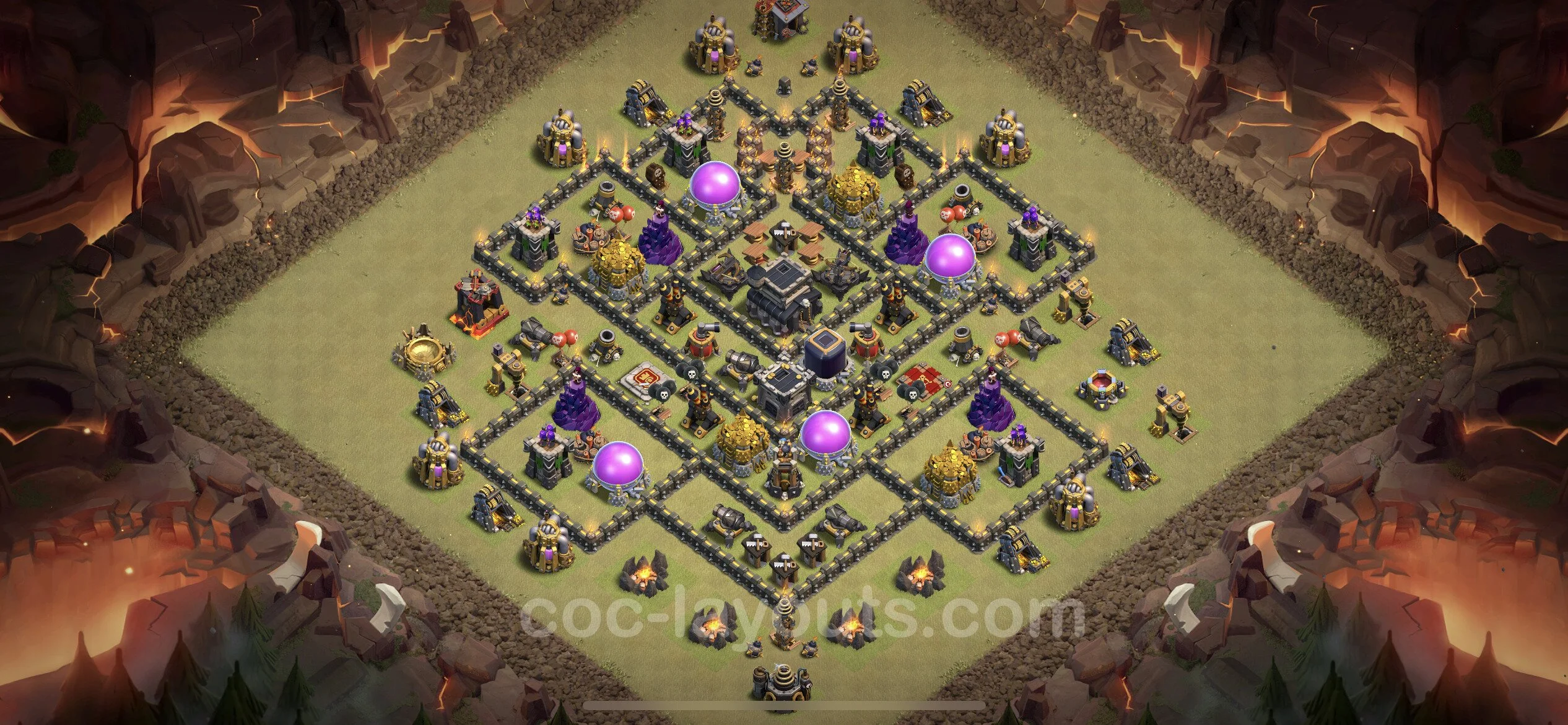 Top War Base TH9 with Link, Anti Everything - Anti 2 Stars CWL Plan - Clash of Clans - (#57) — Война BH9