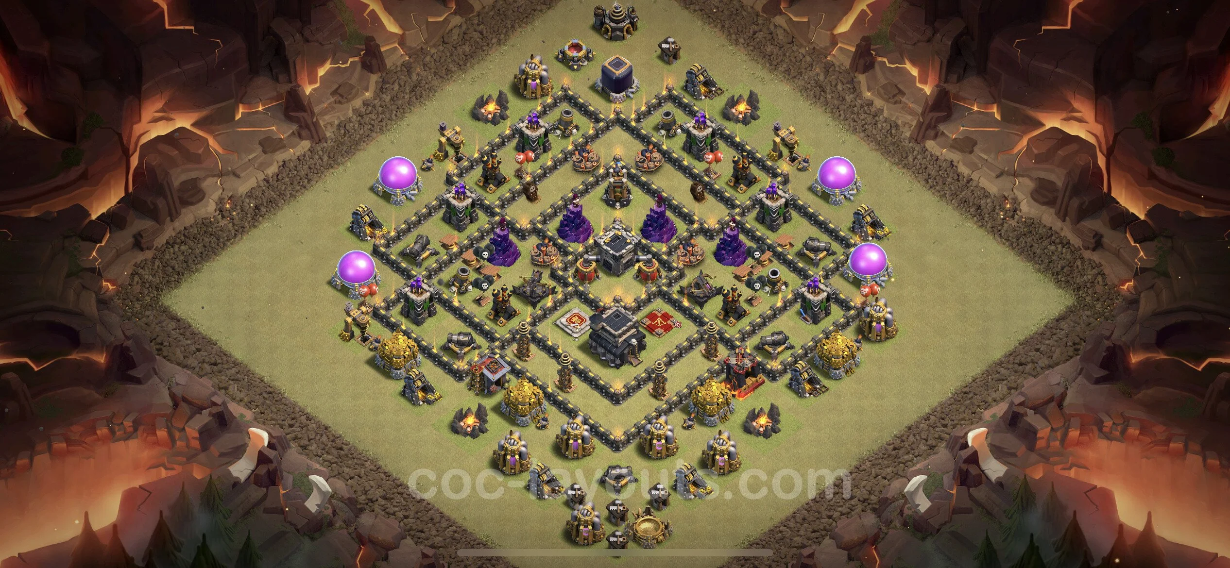 Top War Base TH9 with Link, Anti Everything - Anti 3 Stars CWL Plan - Clash of Clans - (#67) — वॉर BH9
